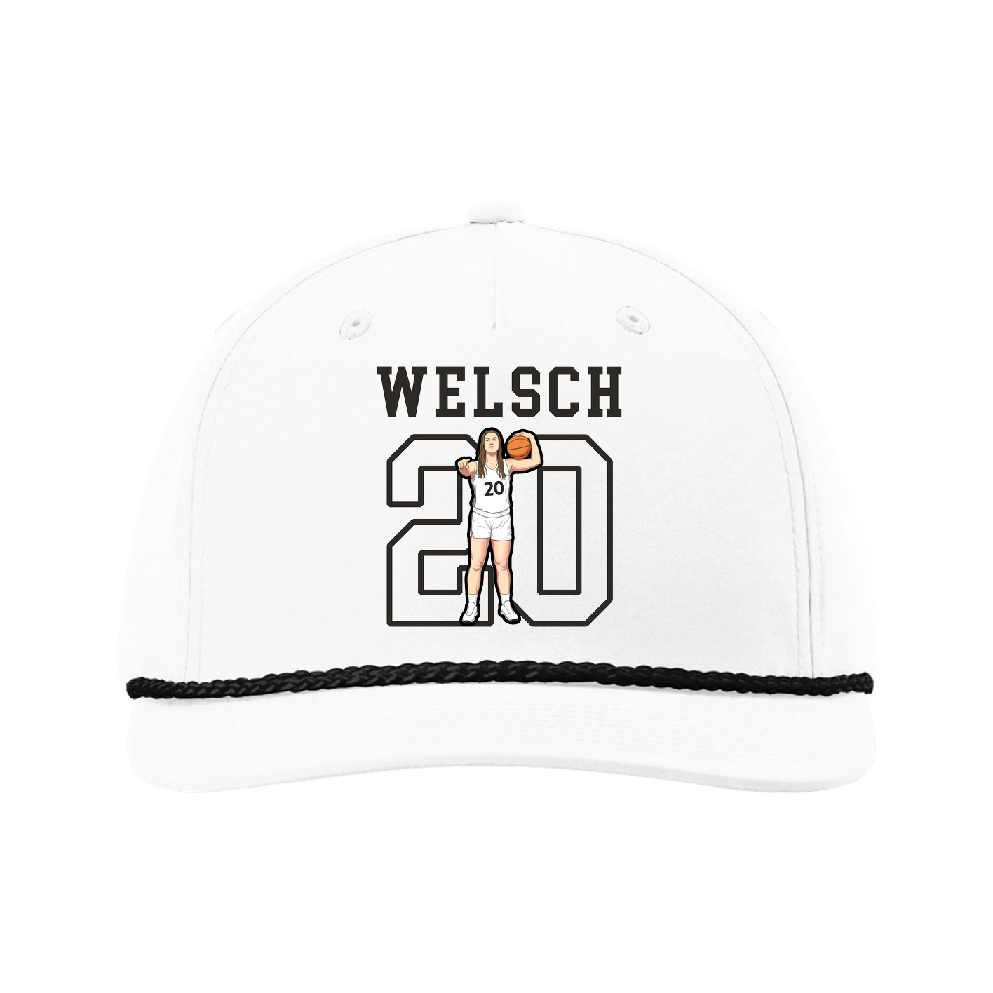 Five-Panel Classic Rope Cap — Shirsey in White