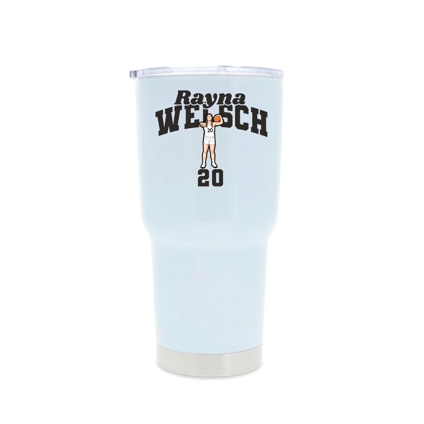 30oz Stainless Steel Tumbler — Signature Arch in White