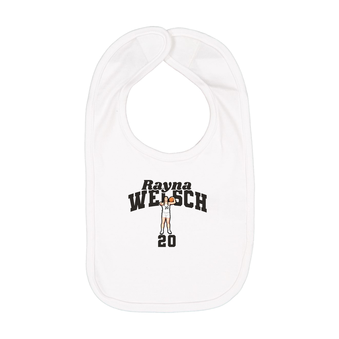 Infant Bib — Signature Arch in White