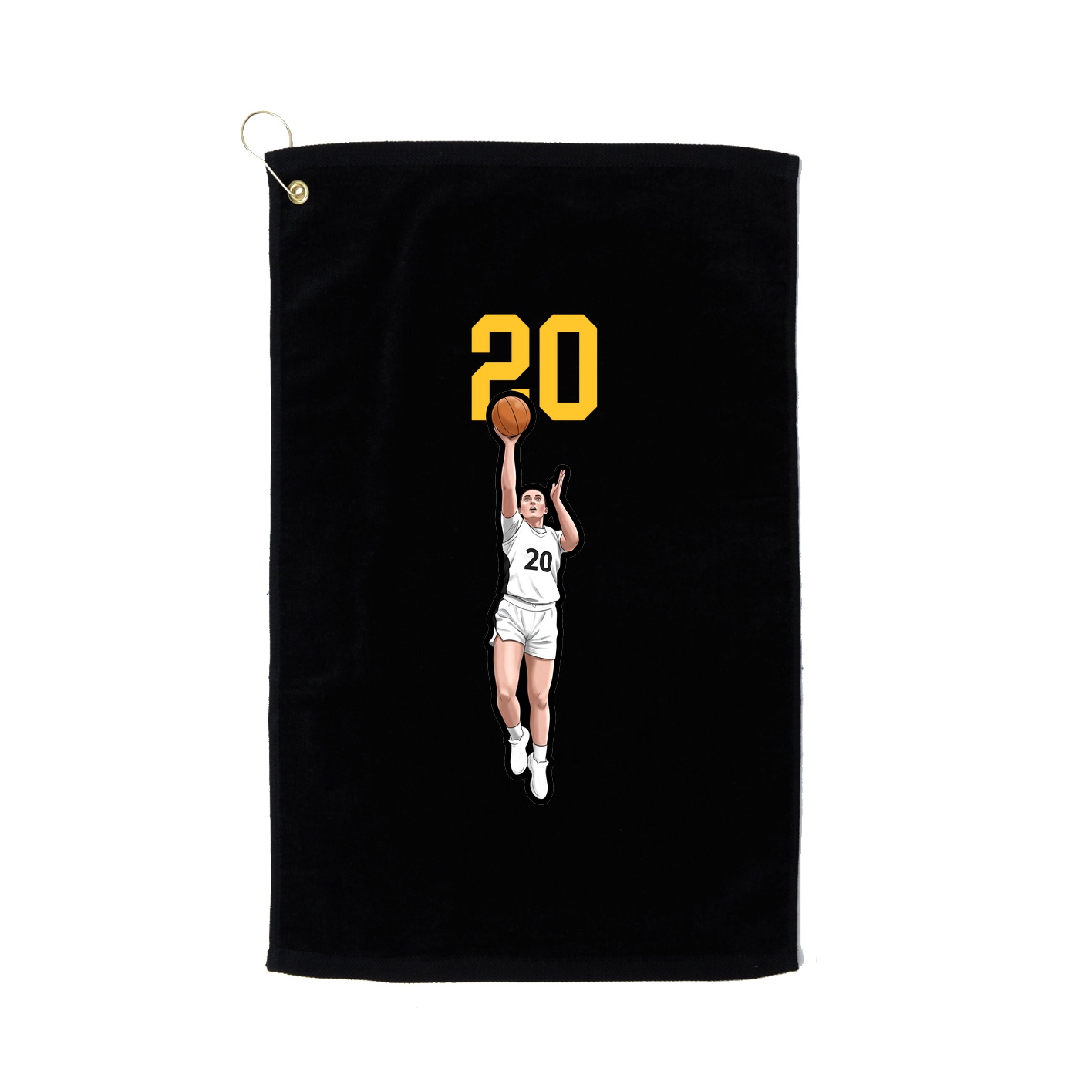 Golf Towel — Number Top in Black