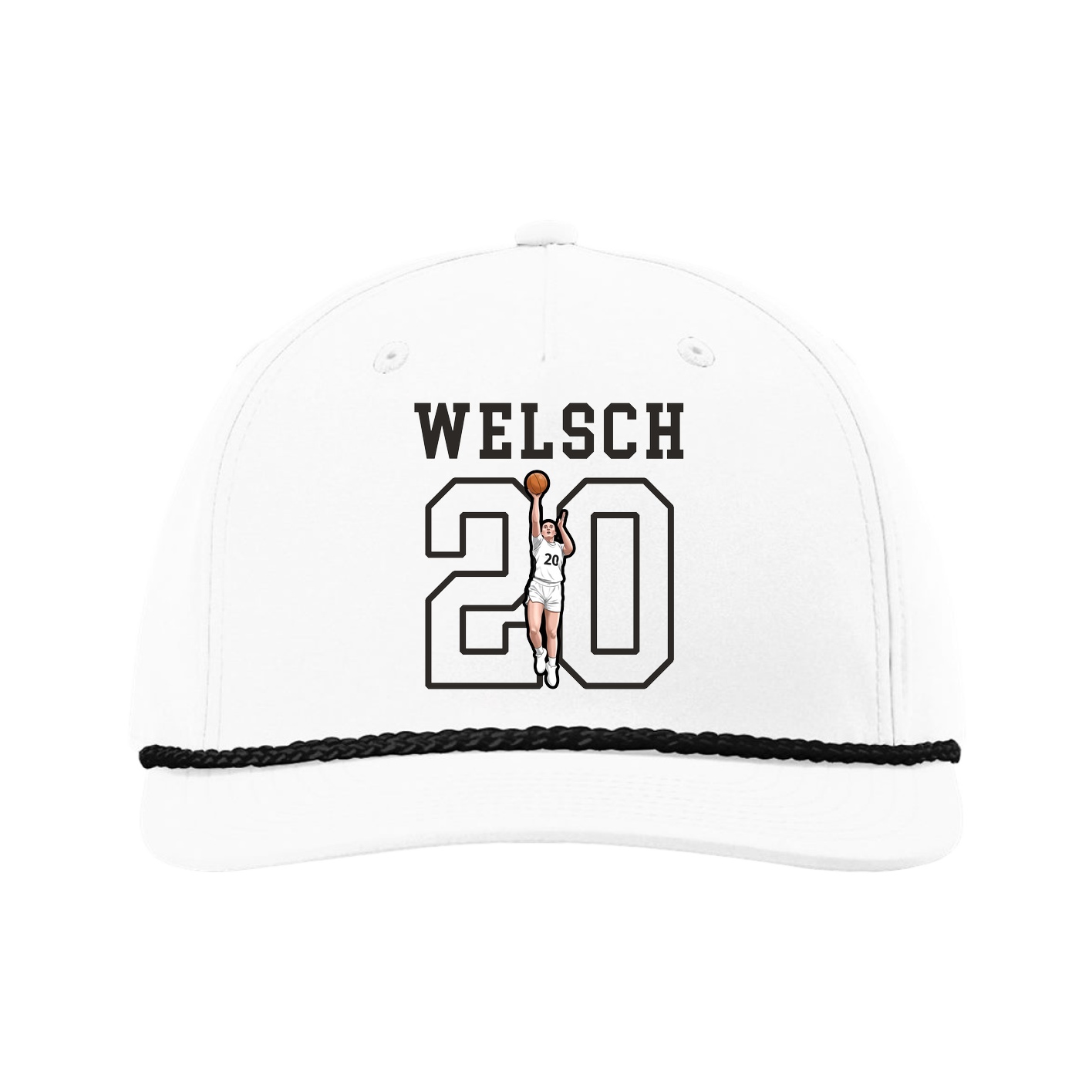 Five-Panel Classic Rope Cap — Shirsey in White