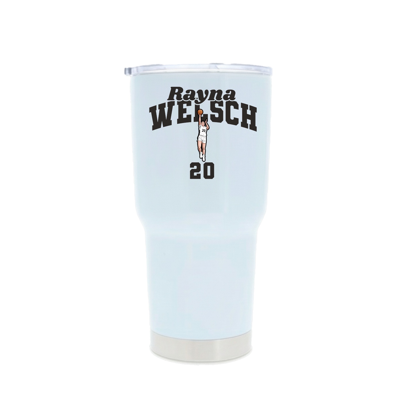 30oz Stainless Steel Tumbler — Signature Arch in White