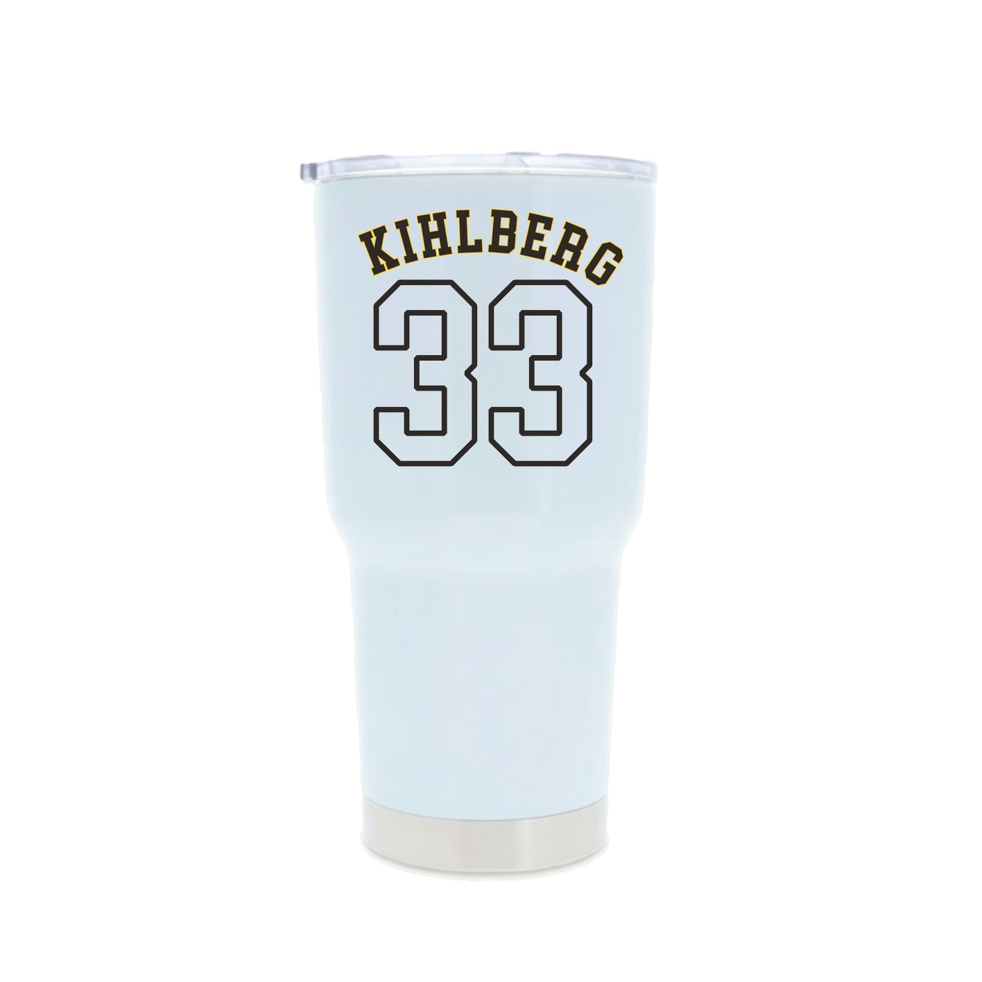 30oz Stainless Steel Tumbler — Shirsey Arch in White