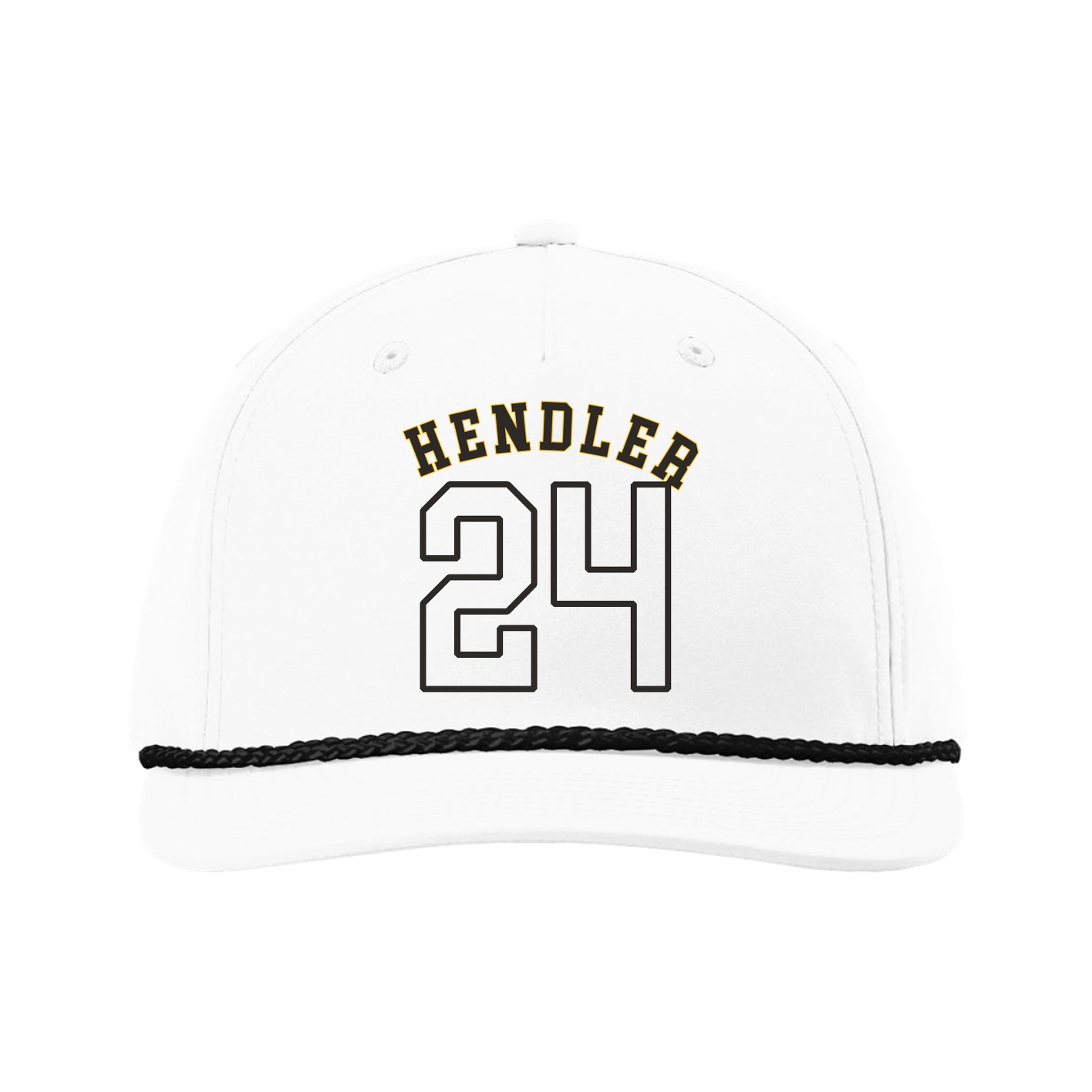 Five-Panel Classic Rope Cap — Shirsey Arch in White