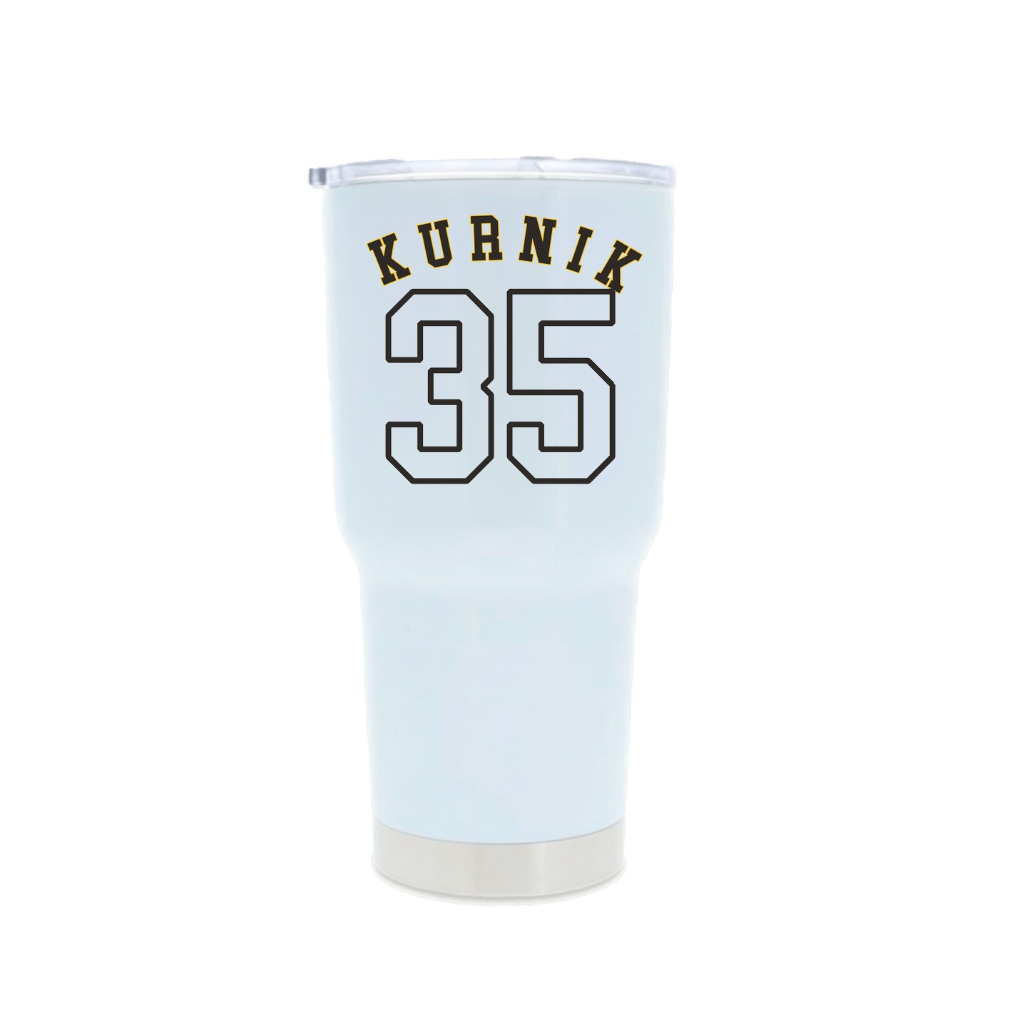 30oz Stainless Steel Tumbler — Shirsey Arch in White
