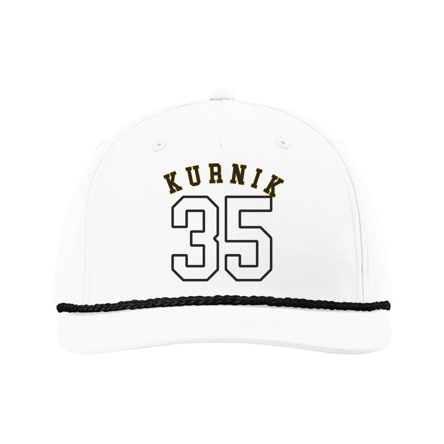 Five-Panel Classic Rope Cap — Shirsey Arch in White