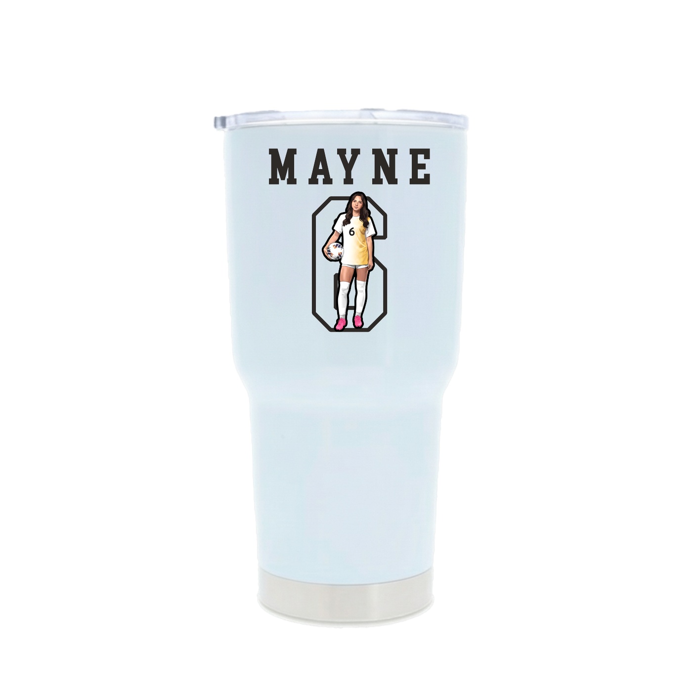 30oz Stainless Steel Tumbler — Shirsey in White
