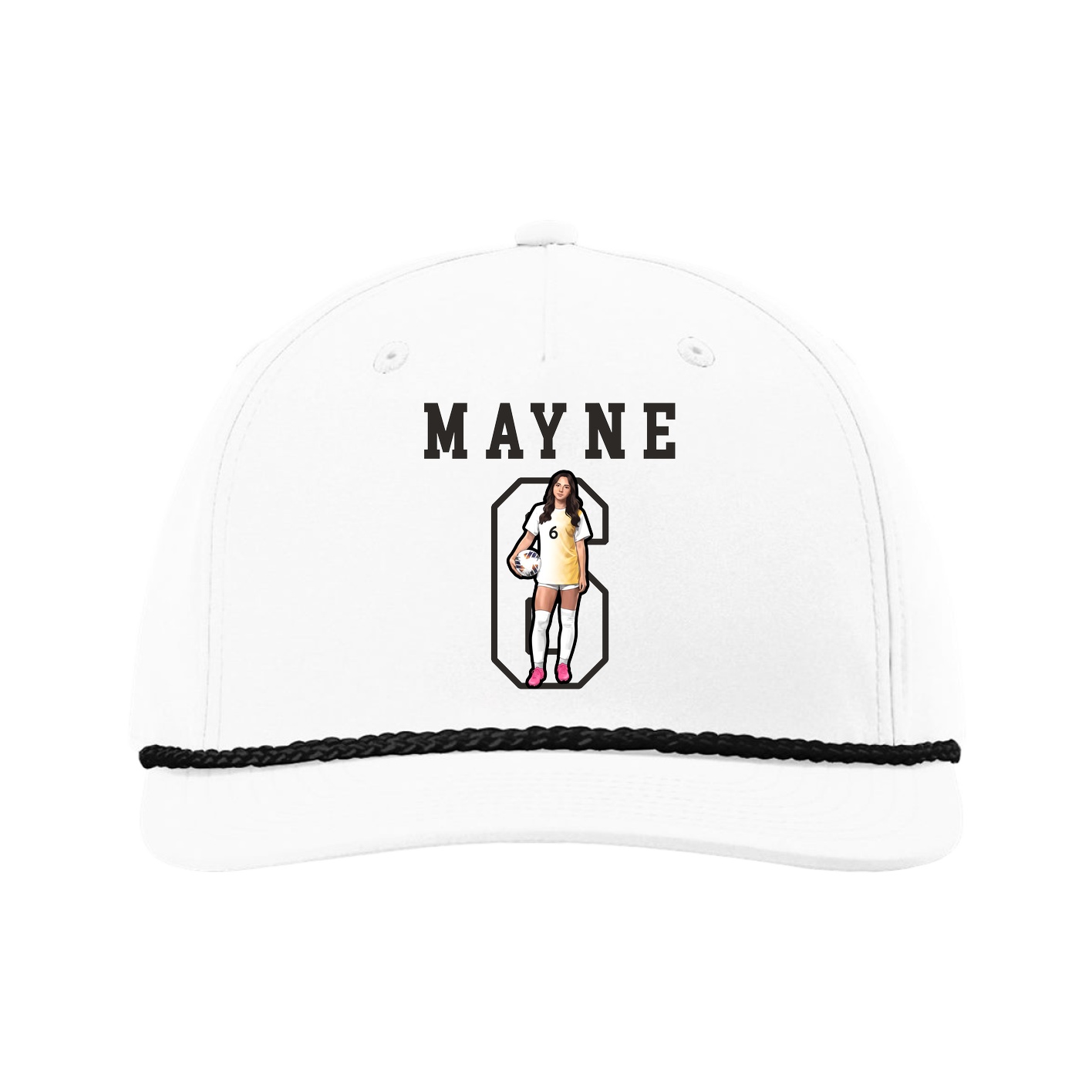 Five-Panel Classic Rope Cap — Shirsey in White