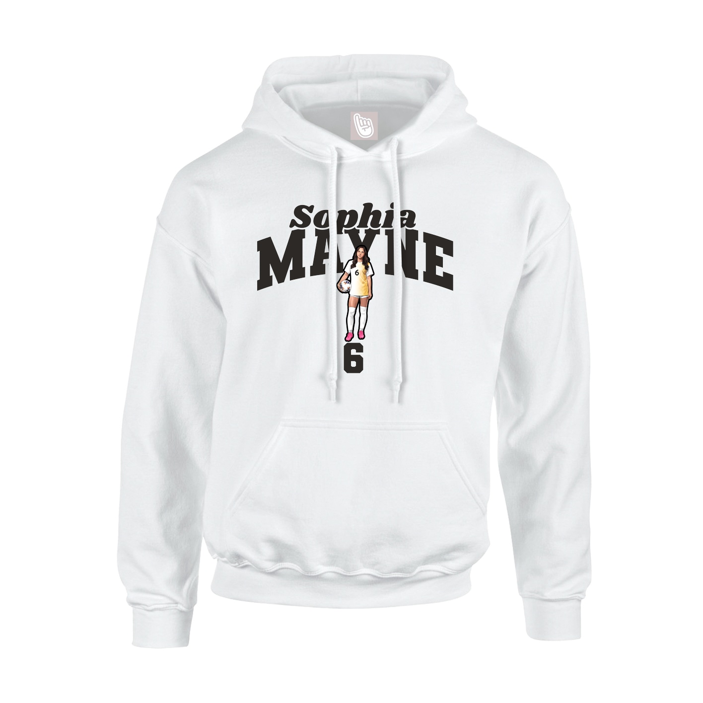 Hoodie — Signature Arch in White