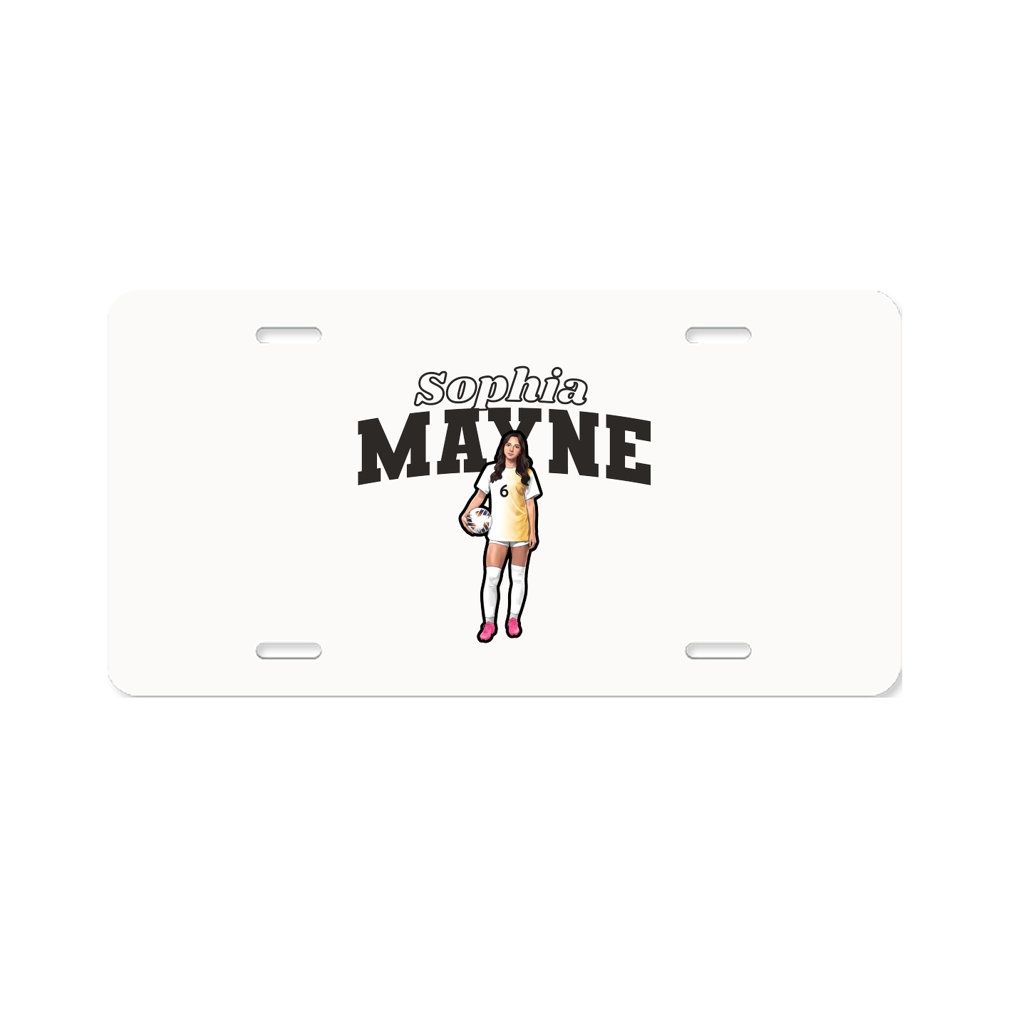 License Plate — Name Arch in Classic