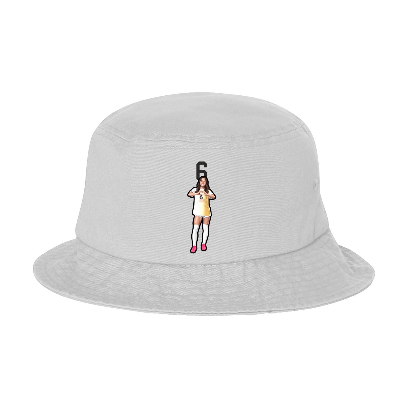 Bucket Cap — Number Top in White