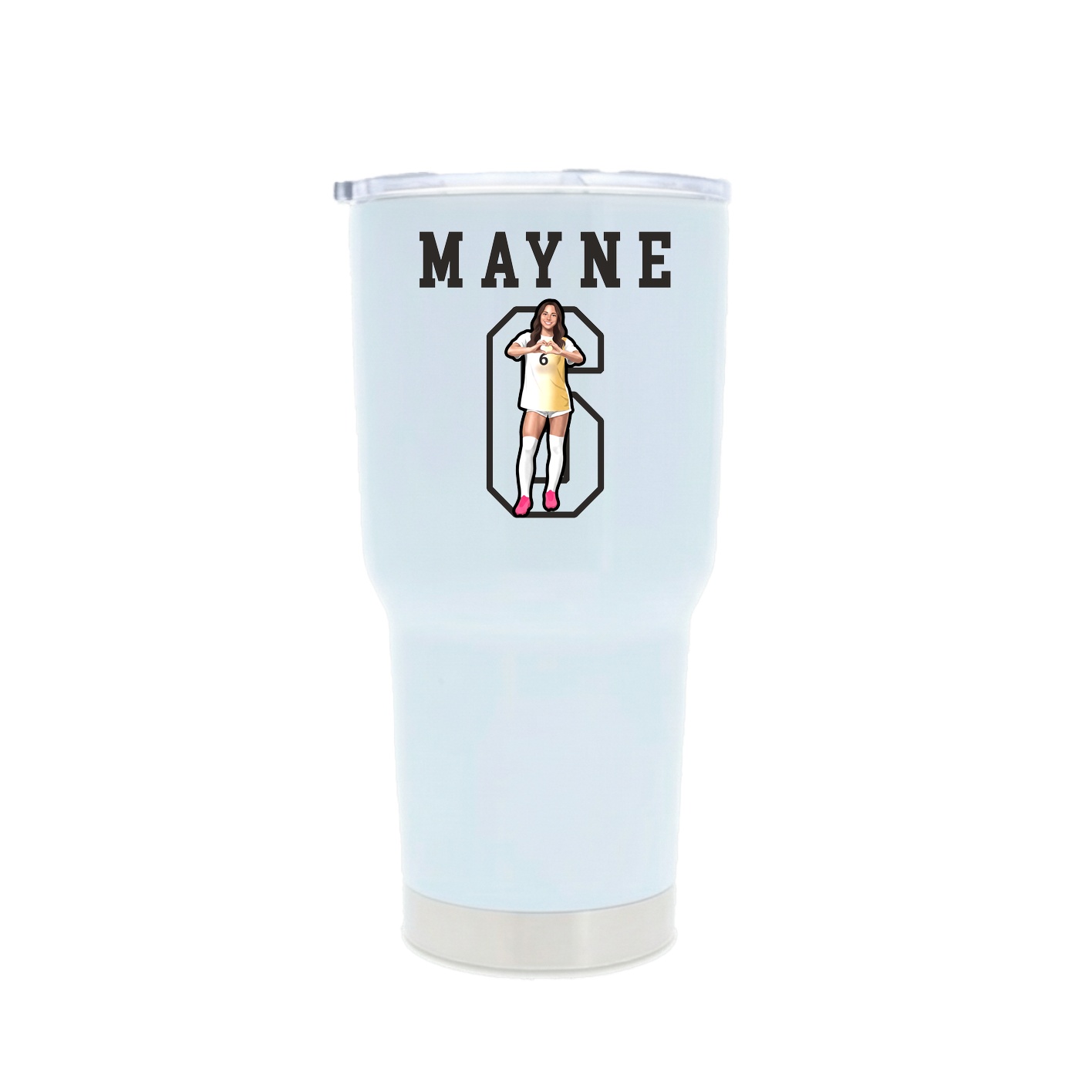30oz Stainless Steel Tumbler — Shirsey in White