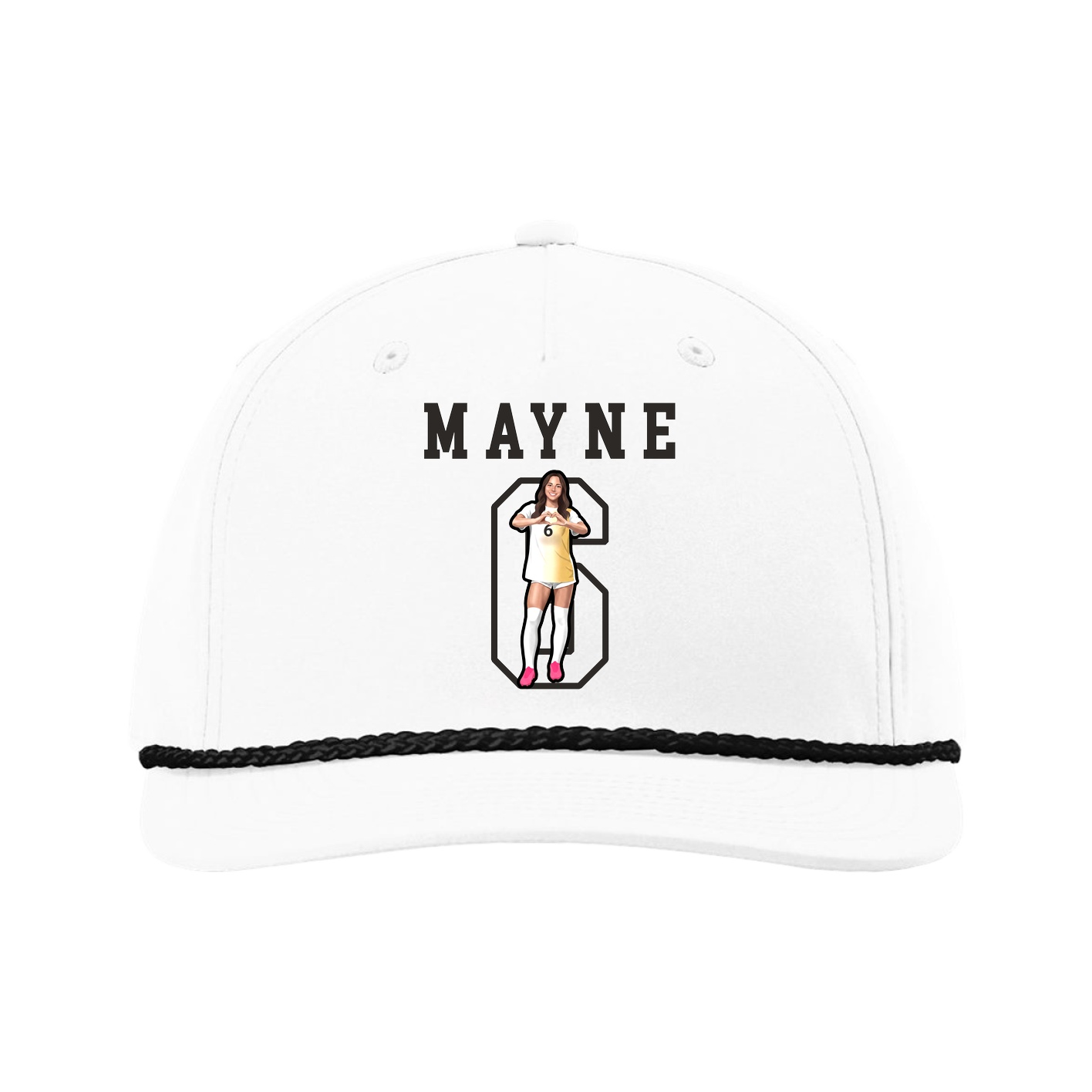 Five-Panel Classic Rope Cap — Shirsey in White