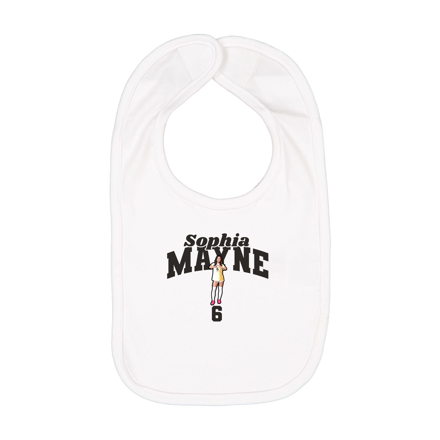 Infant Bib — Signature Arch in White