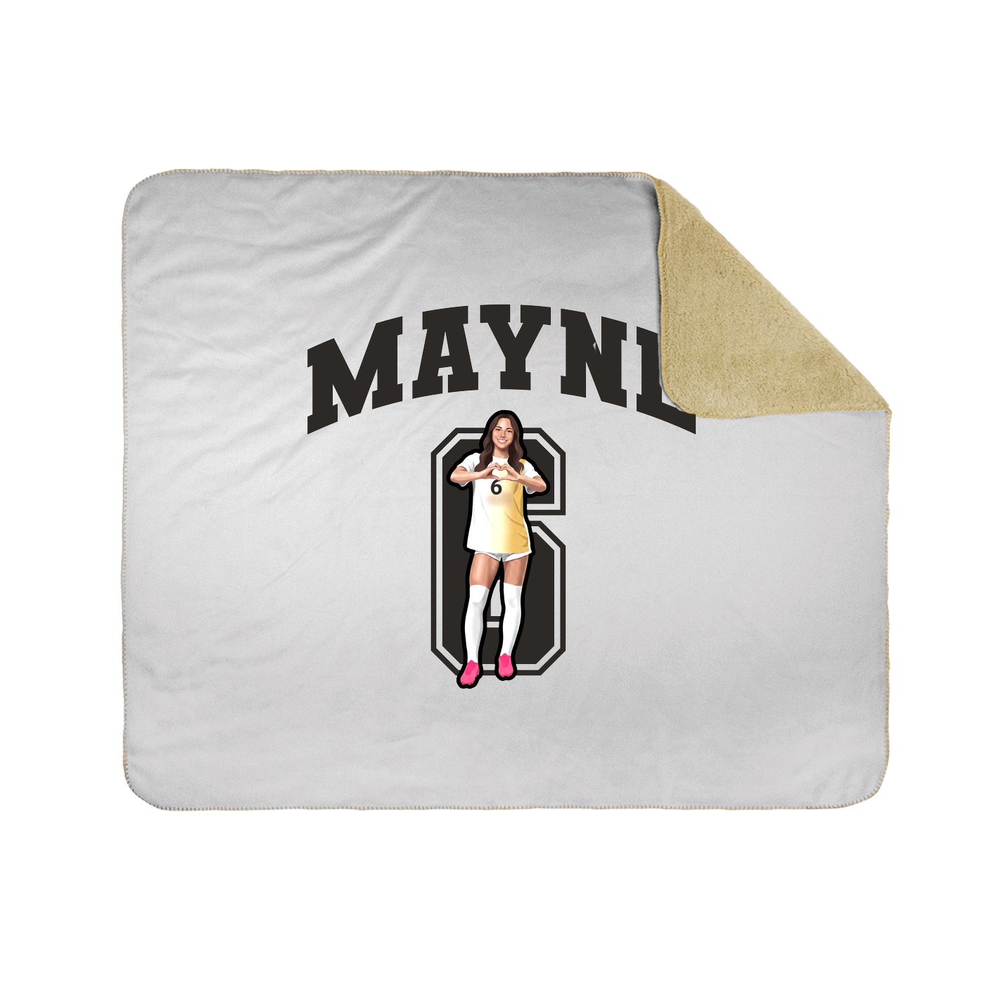 Throw Blanket — Number in White