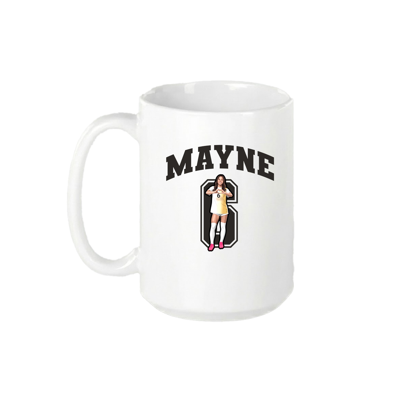 15oz Coffee Mug — Number in White