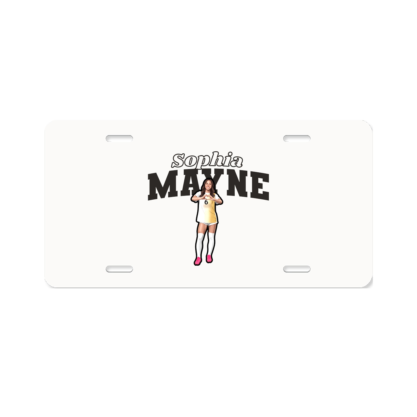 License Plate — Name Arch in Classic