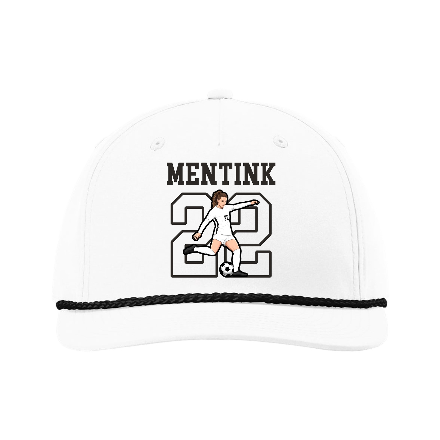 Five-Panel Classic Rope Cap — Shirsey in White