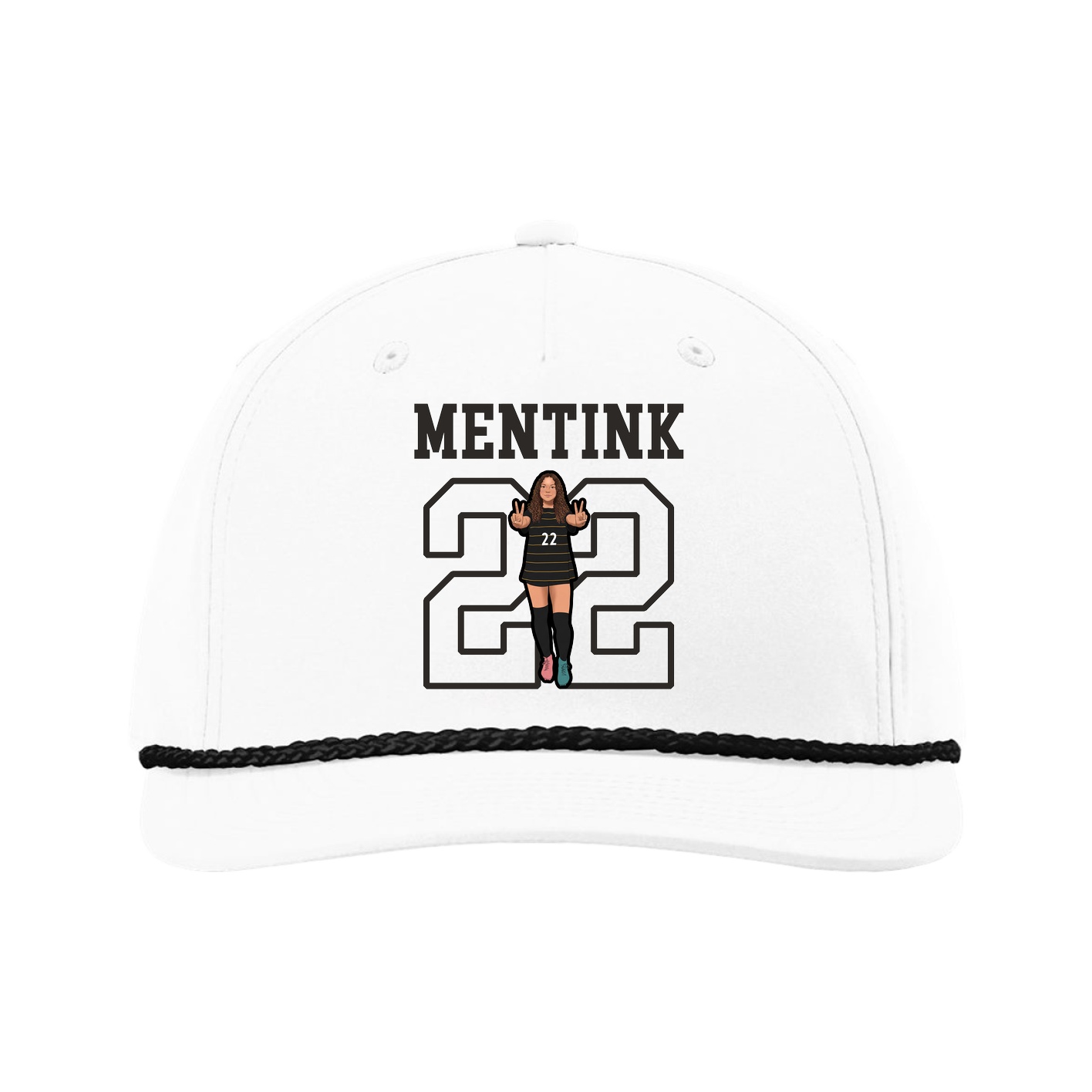 Five-Panel Classic Rope Cap — Shirsey in White