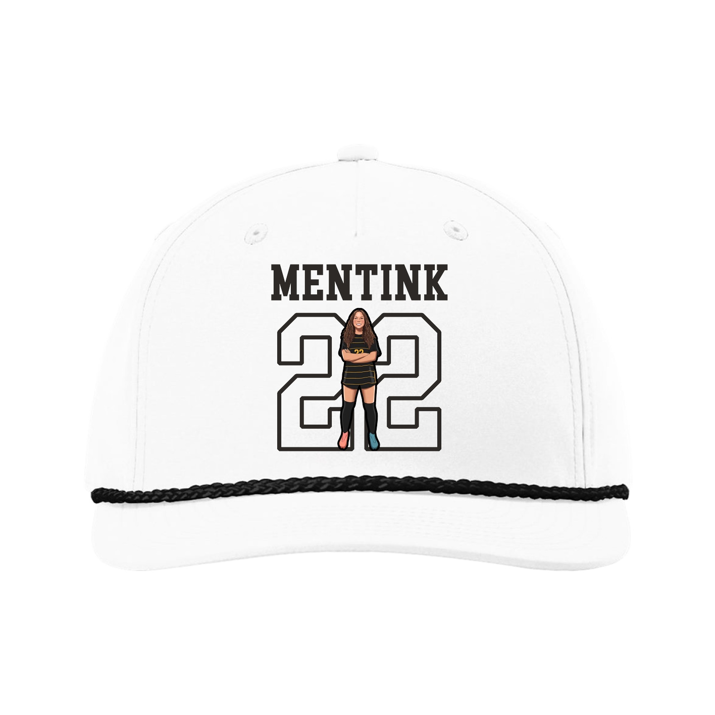Five-Panel Classic Rope Cap — Shirsey in White
