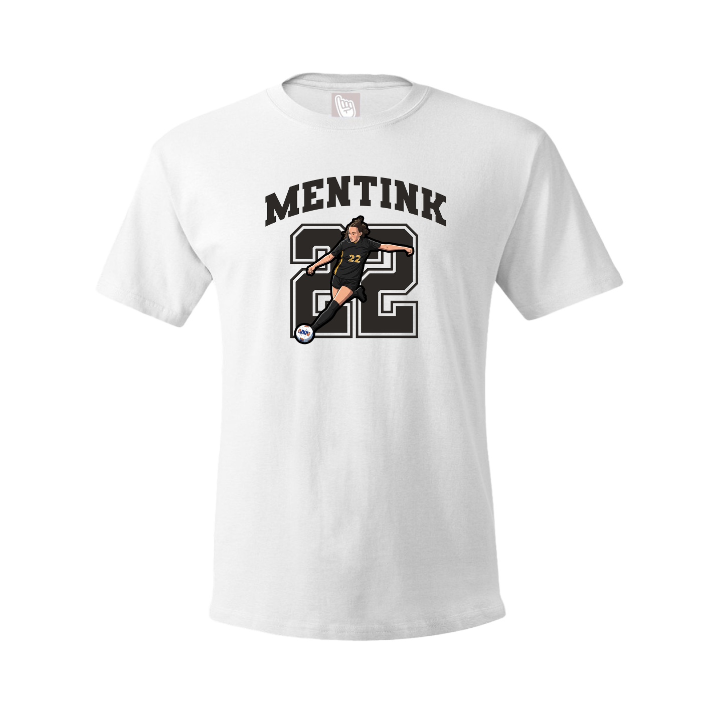 Youth Tee — Number in White