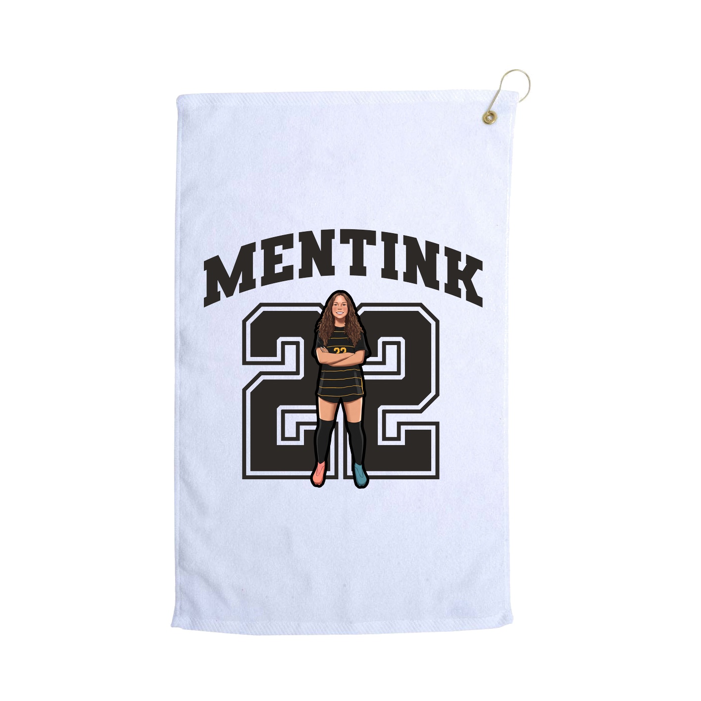 Golf Towel — Number in White