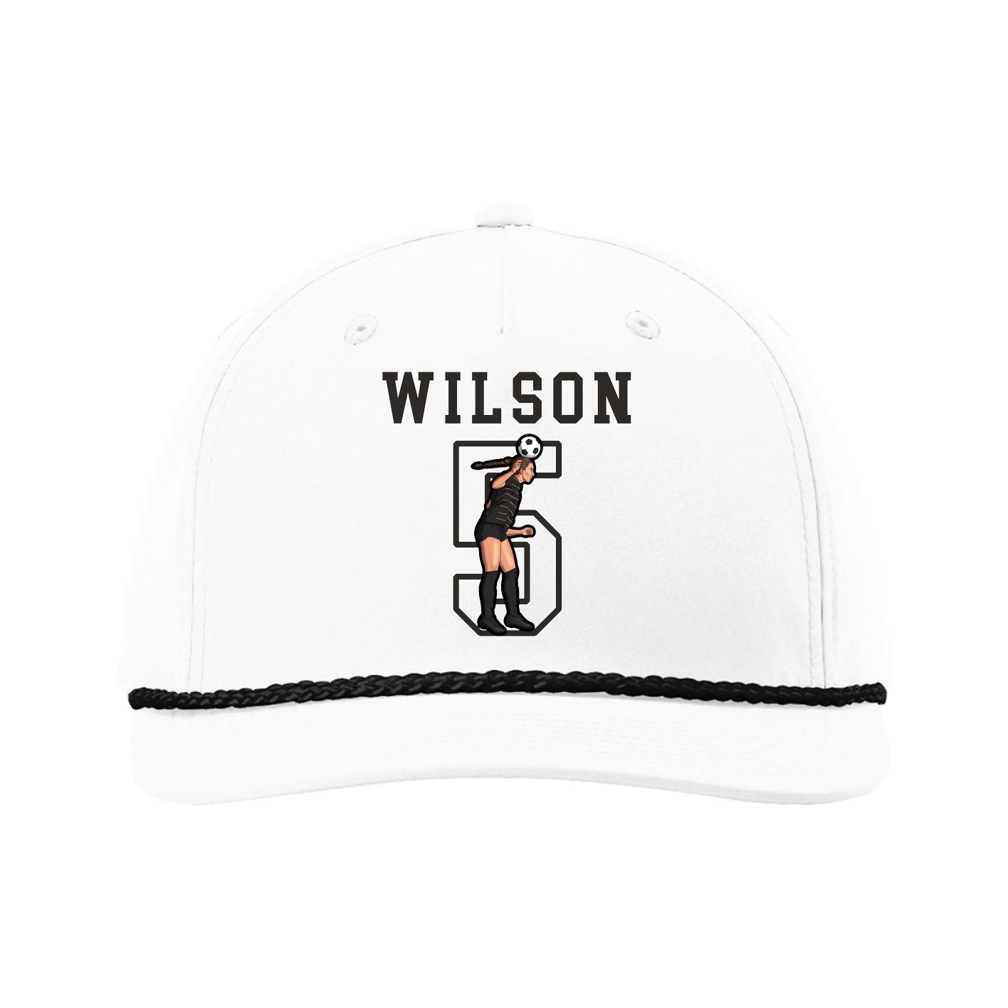 Five-Panel Classic Rope Cap — Shirsey in White