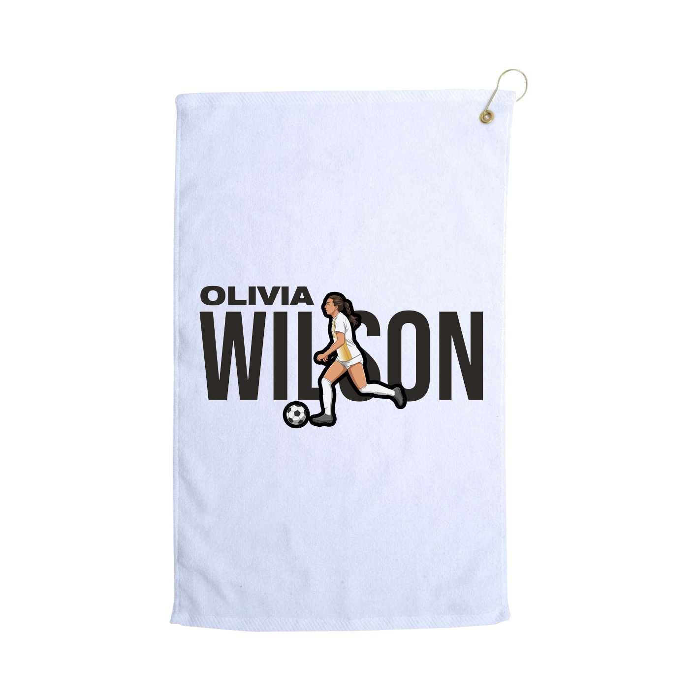 Golf Towel — Player Name in White