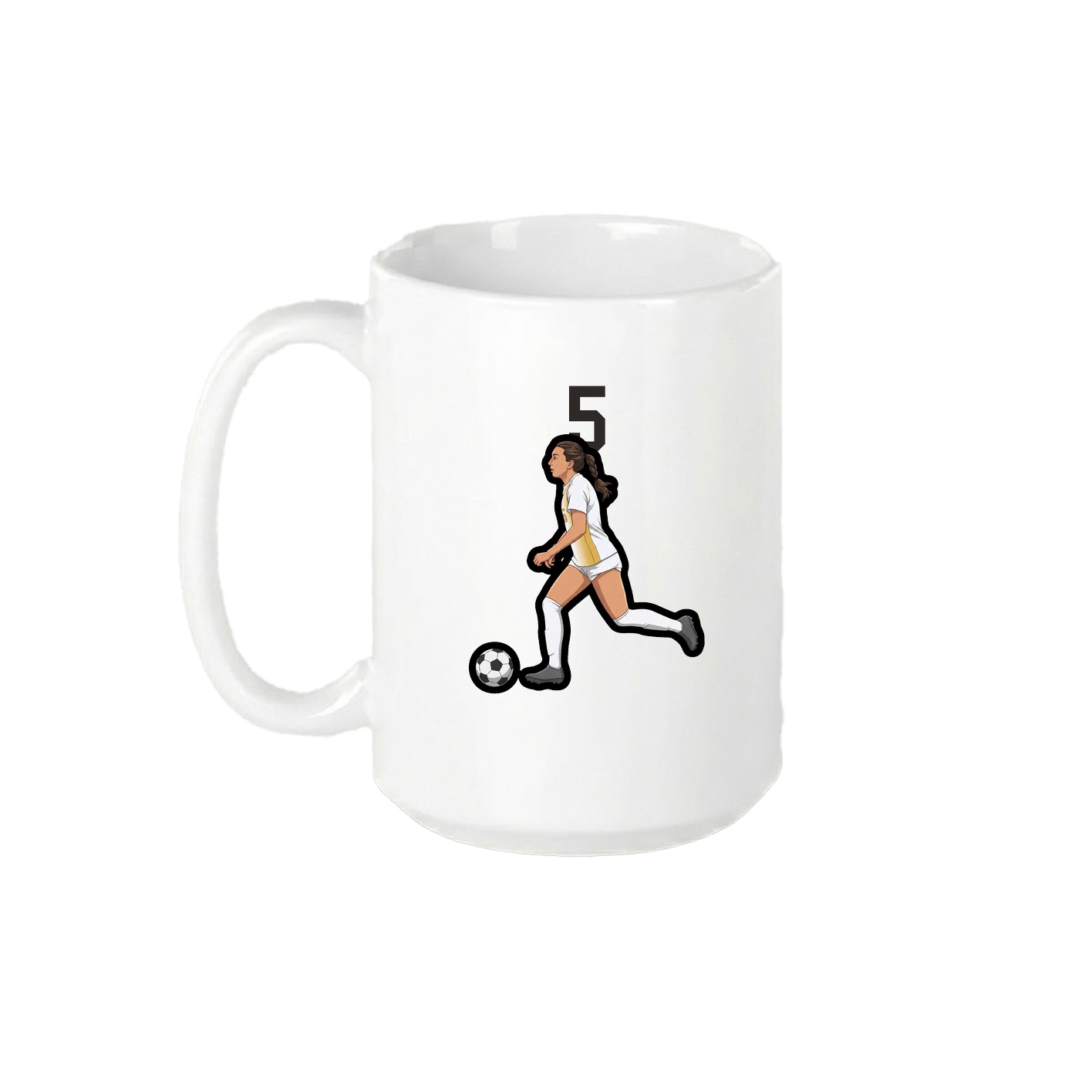 15oz Coffee Mug — Number Top in White