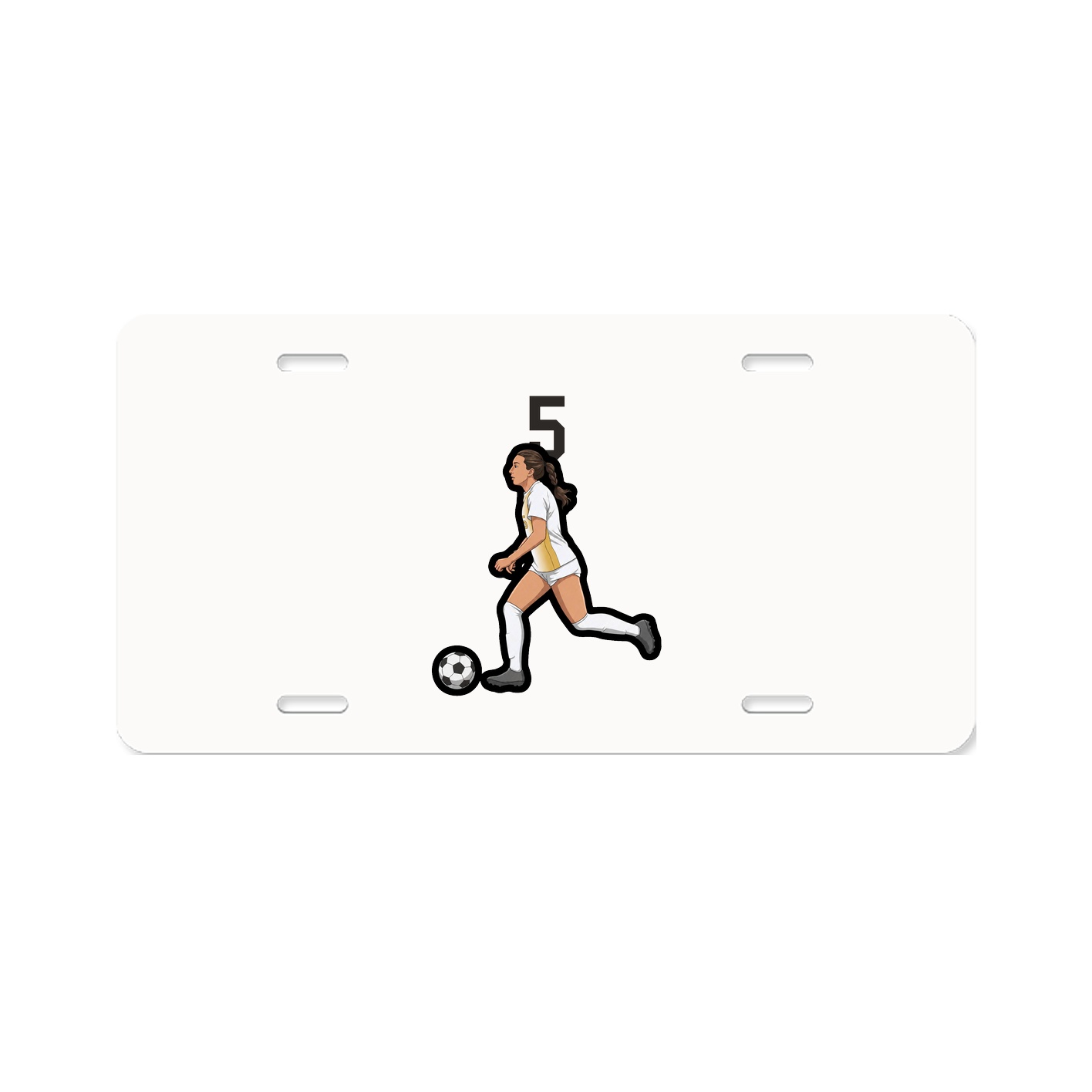 License Plate — Number Top in Classic