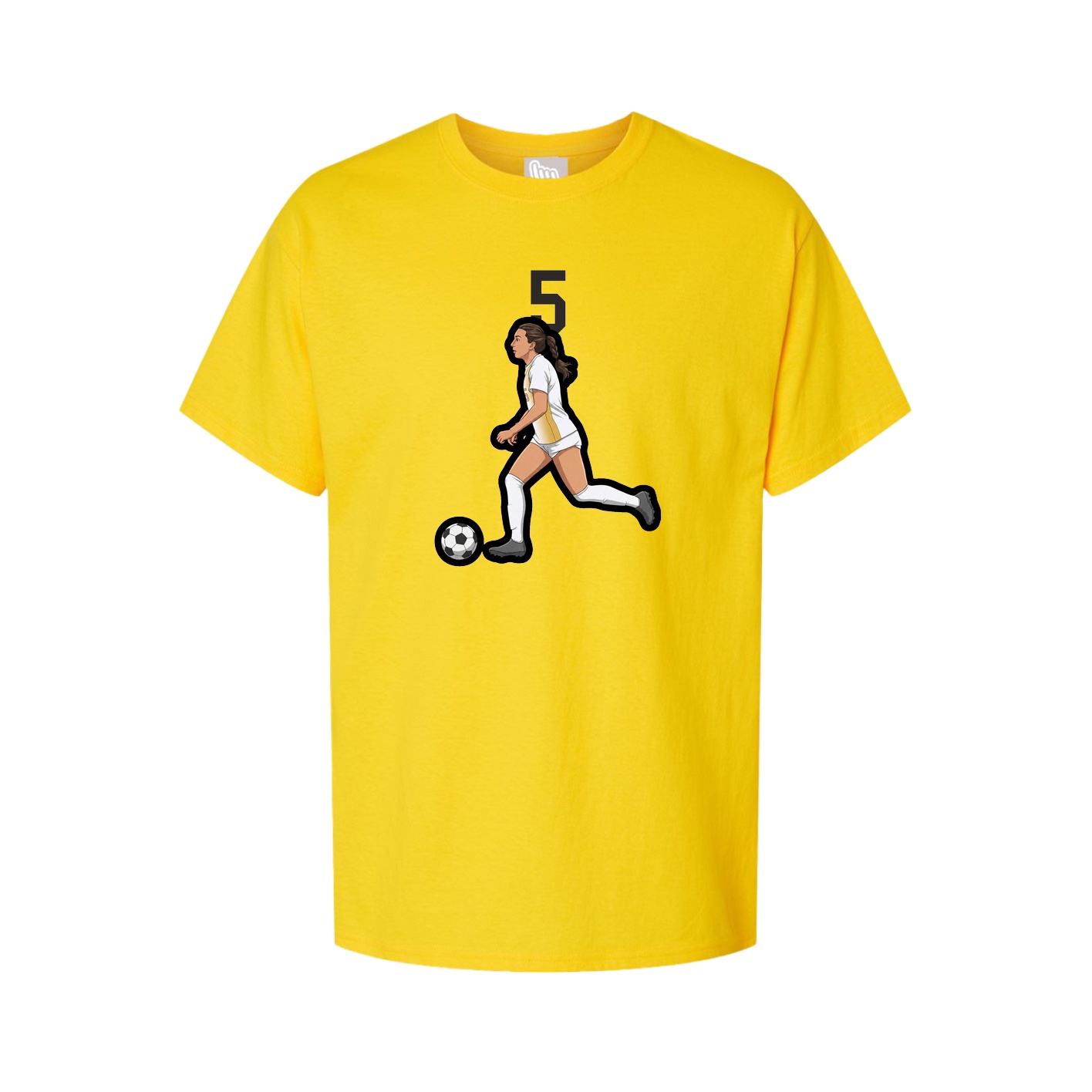 Youth Tee — Number Top in Gold