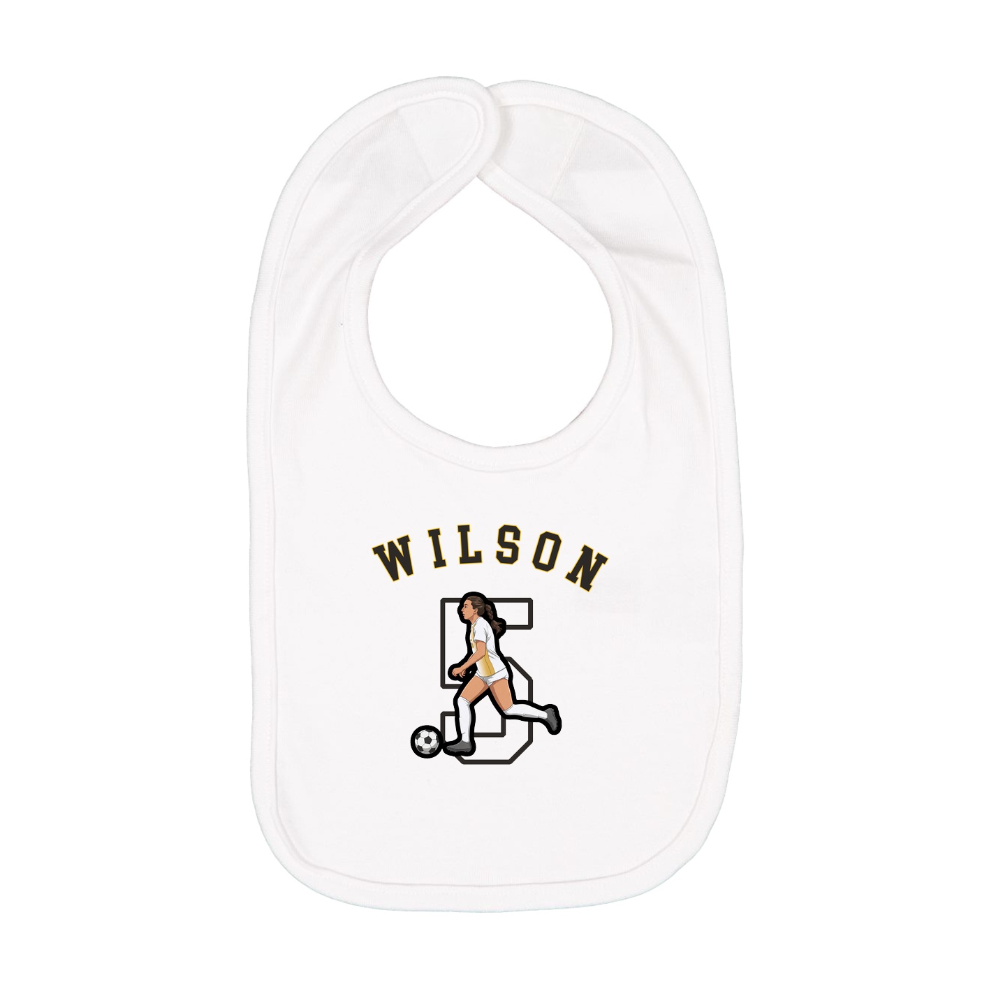 Infant Bib — Shirsey Arch in White