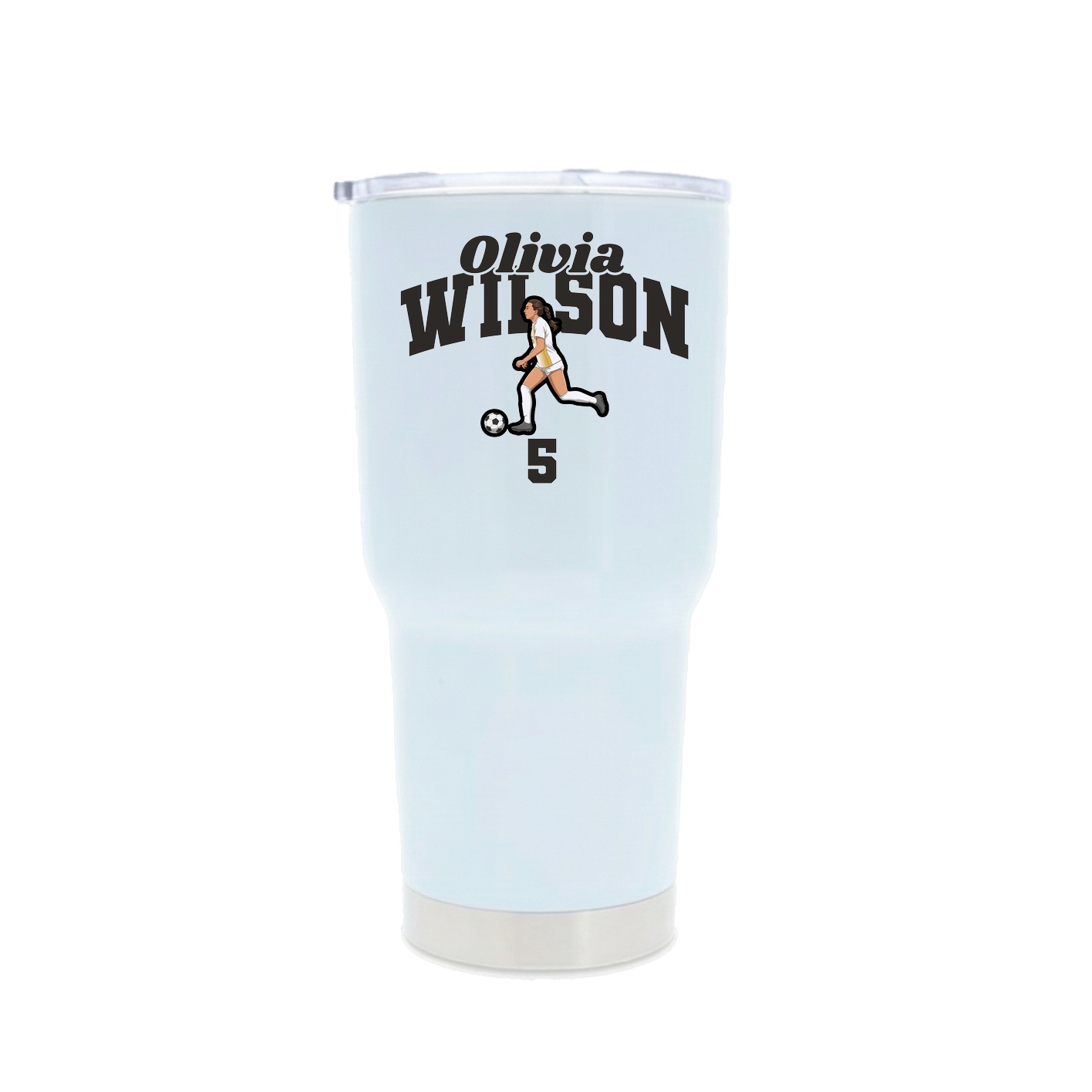 30oz Stainless Steel Tumbler — Signature Arch in White