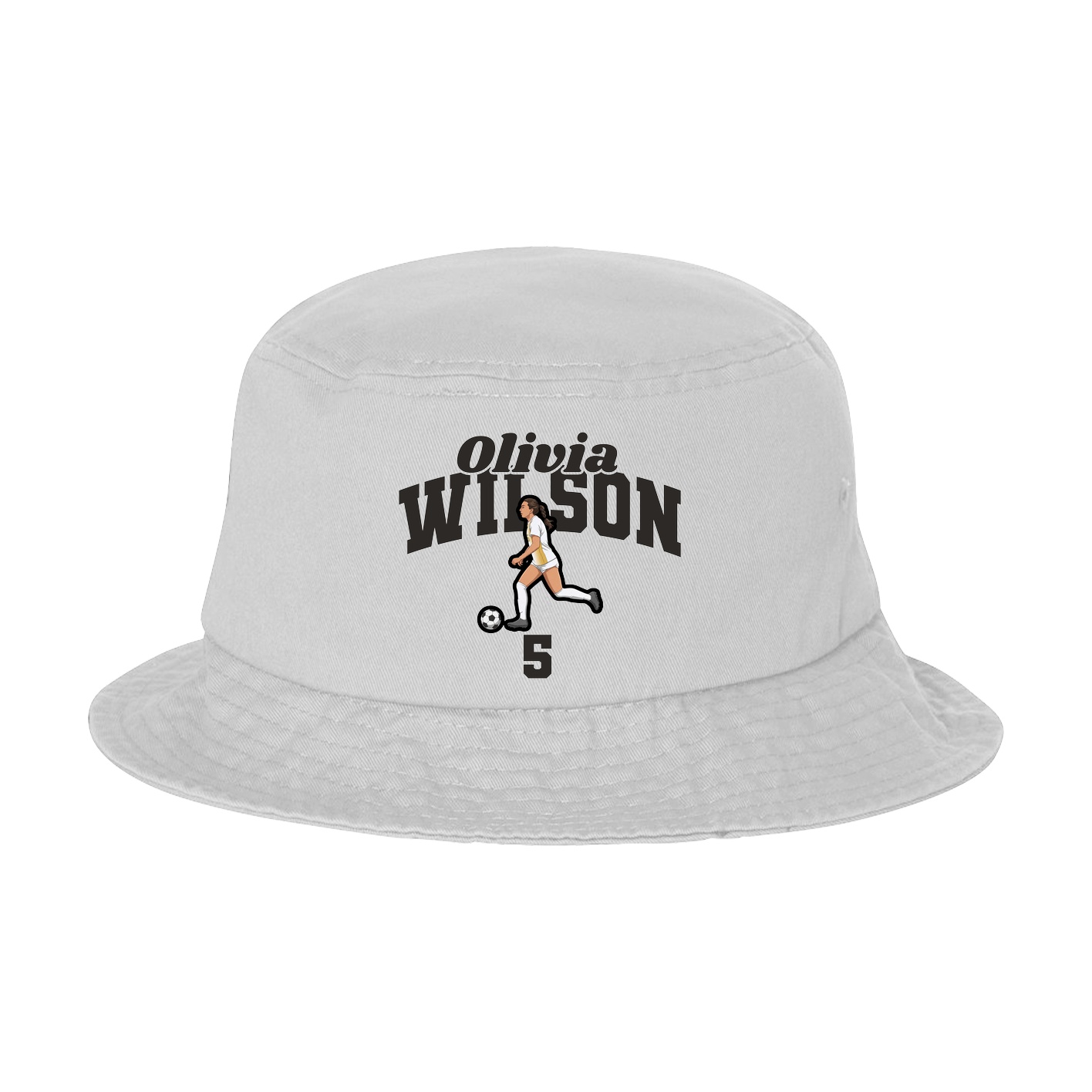 Bucket Cap — Signature Arch in White