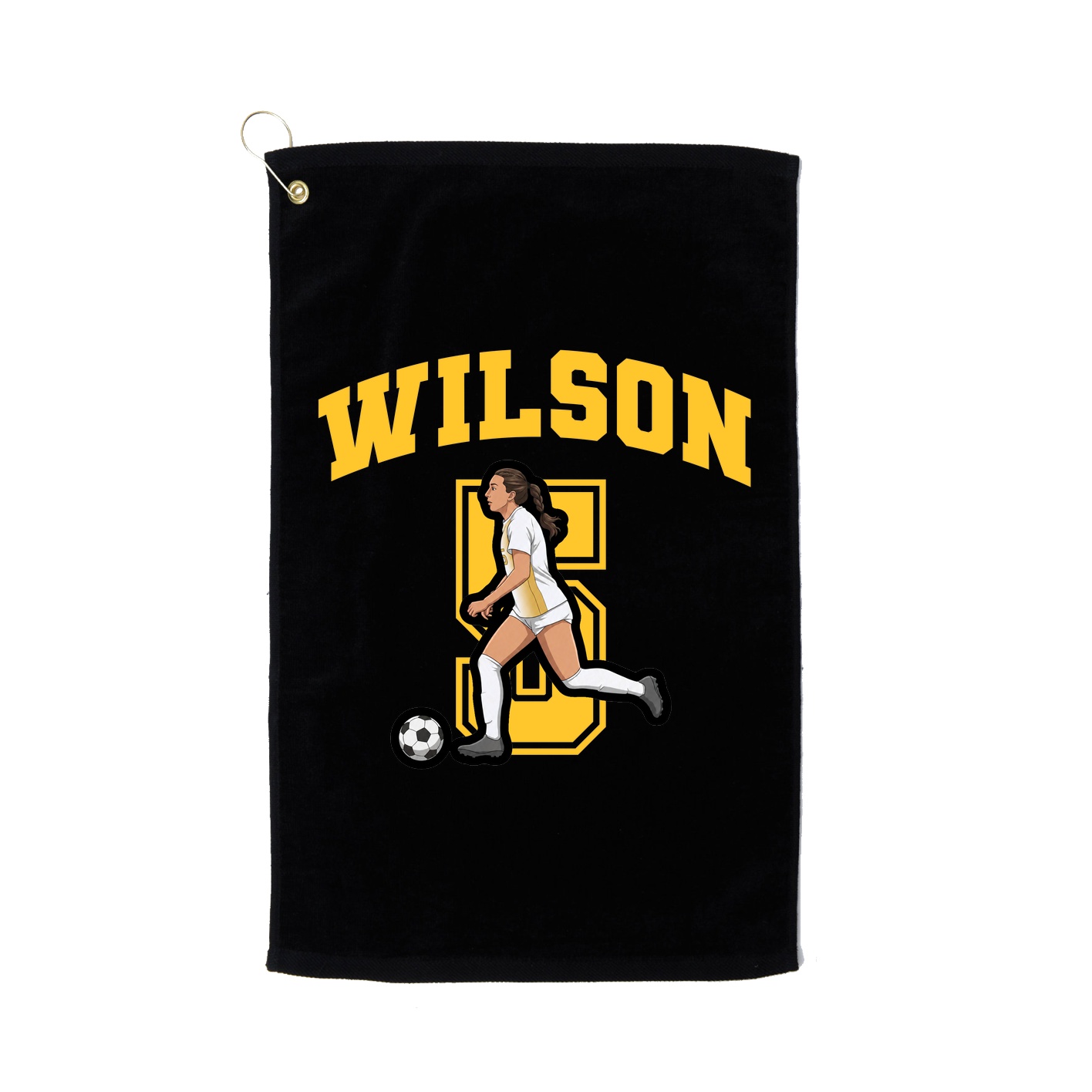 Golf Towel — Number in Black