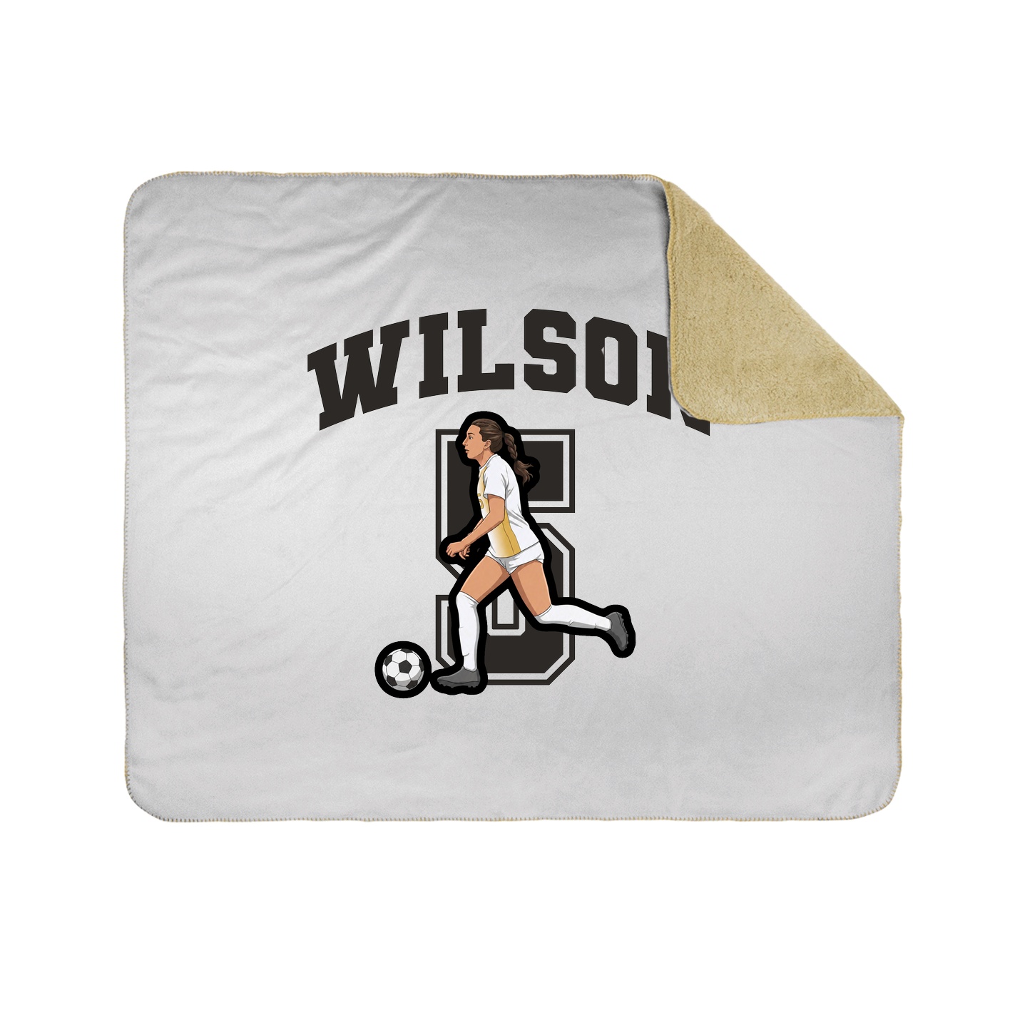 Throw Blanket — Number in White