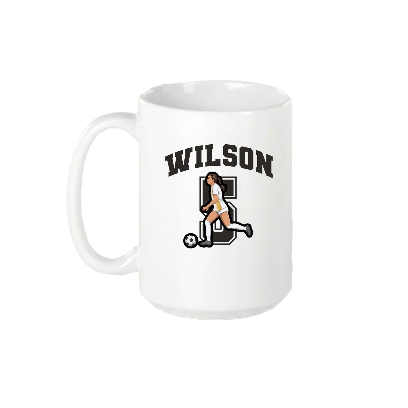 15oz Coffee Mug — Number in White