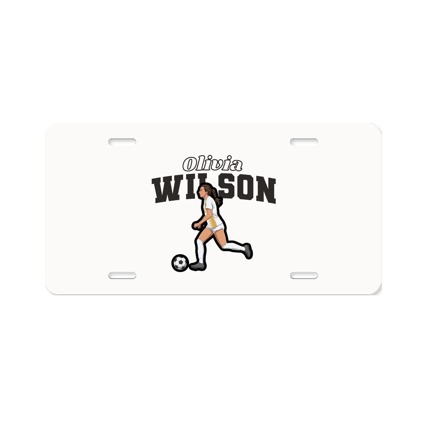 License Plate — Name Arch in Classic