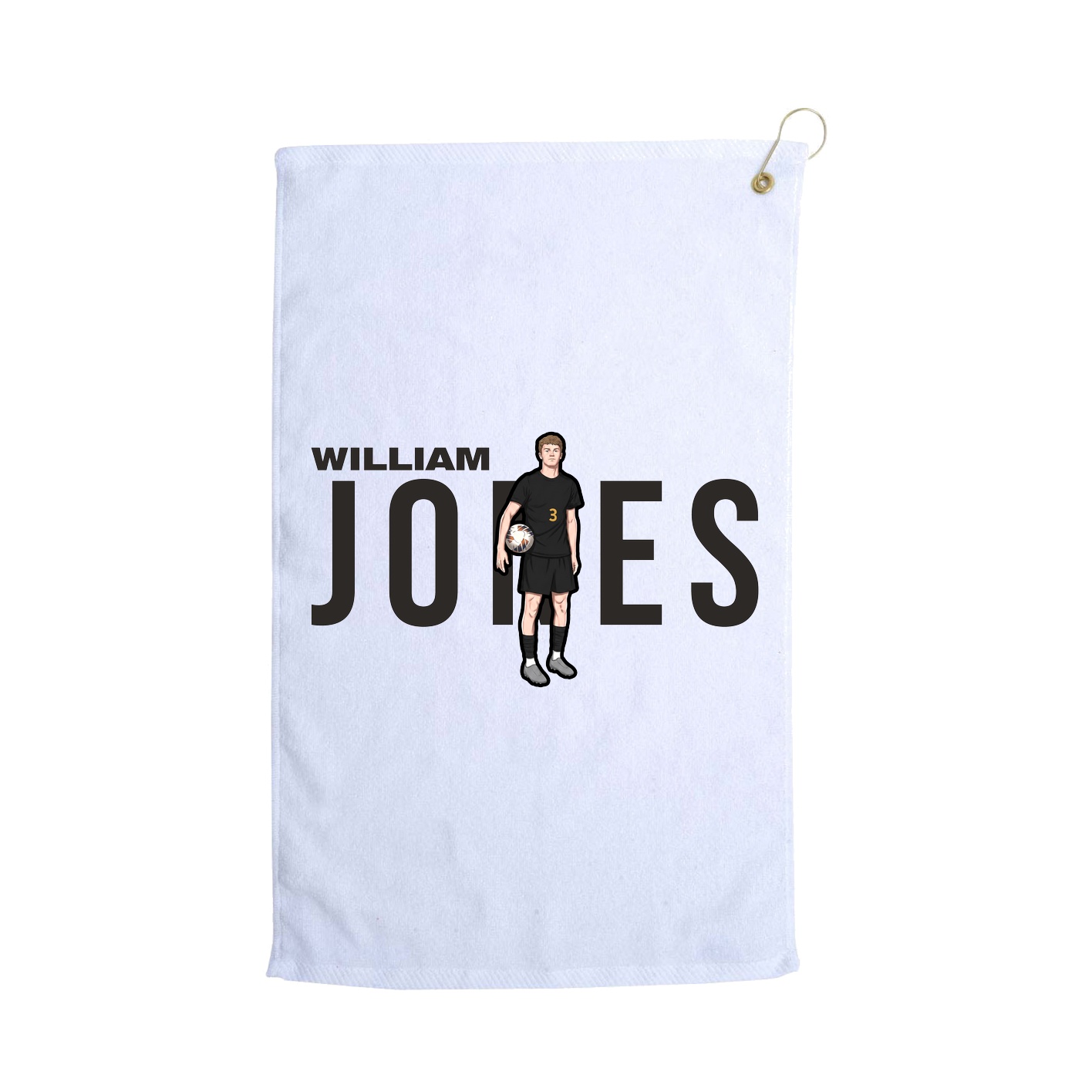 Golf Towel — Player Name in White