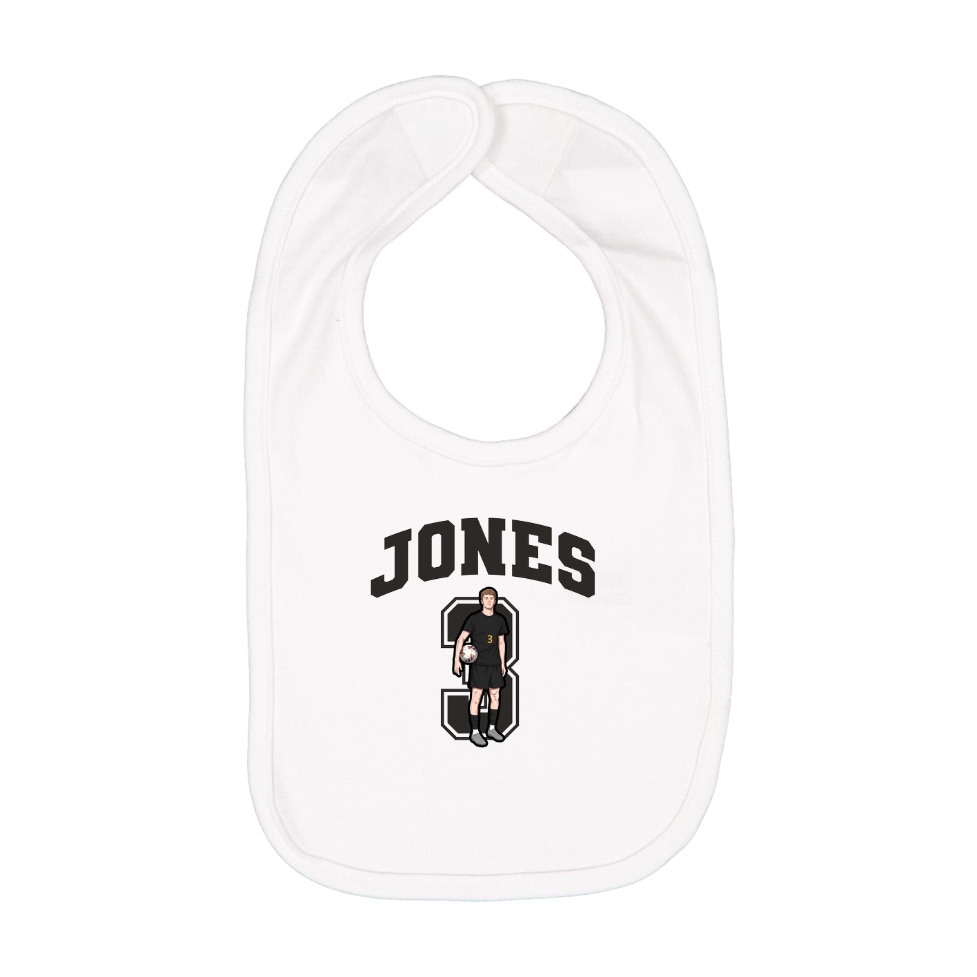 Infant Bib — Number in White