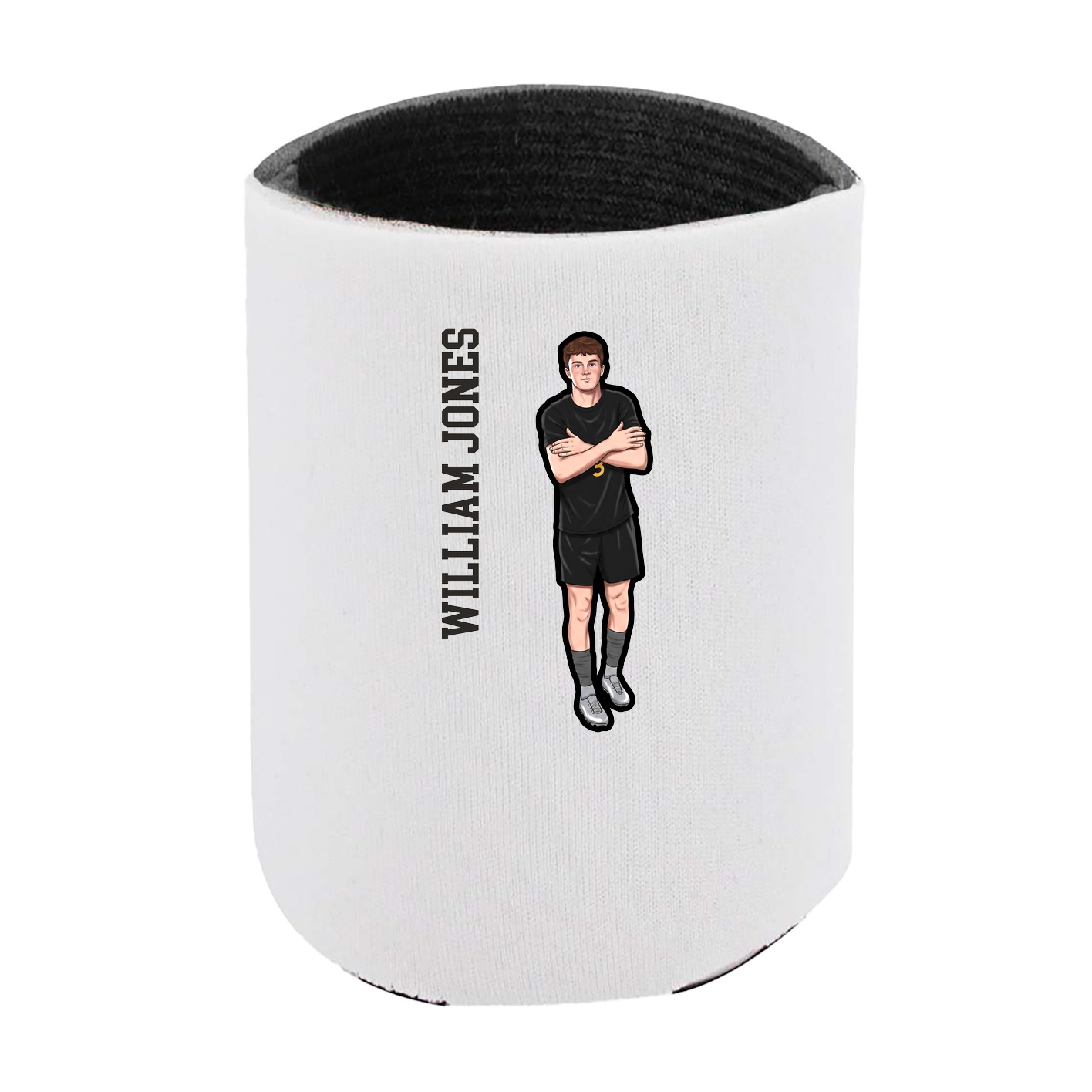 Can Holder — Name Vertical in White