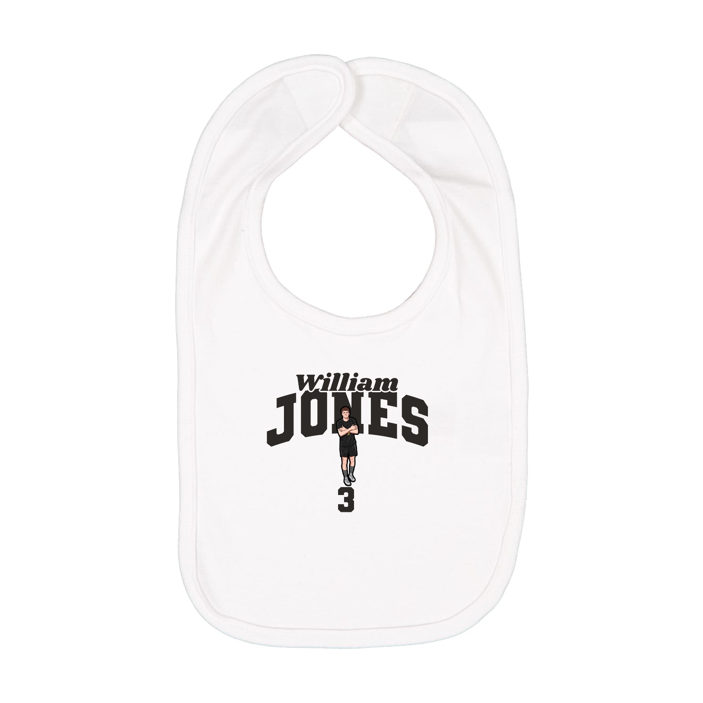 Infant Bib — Signature Arch in White