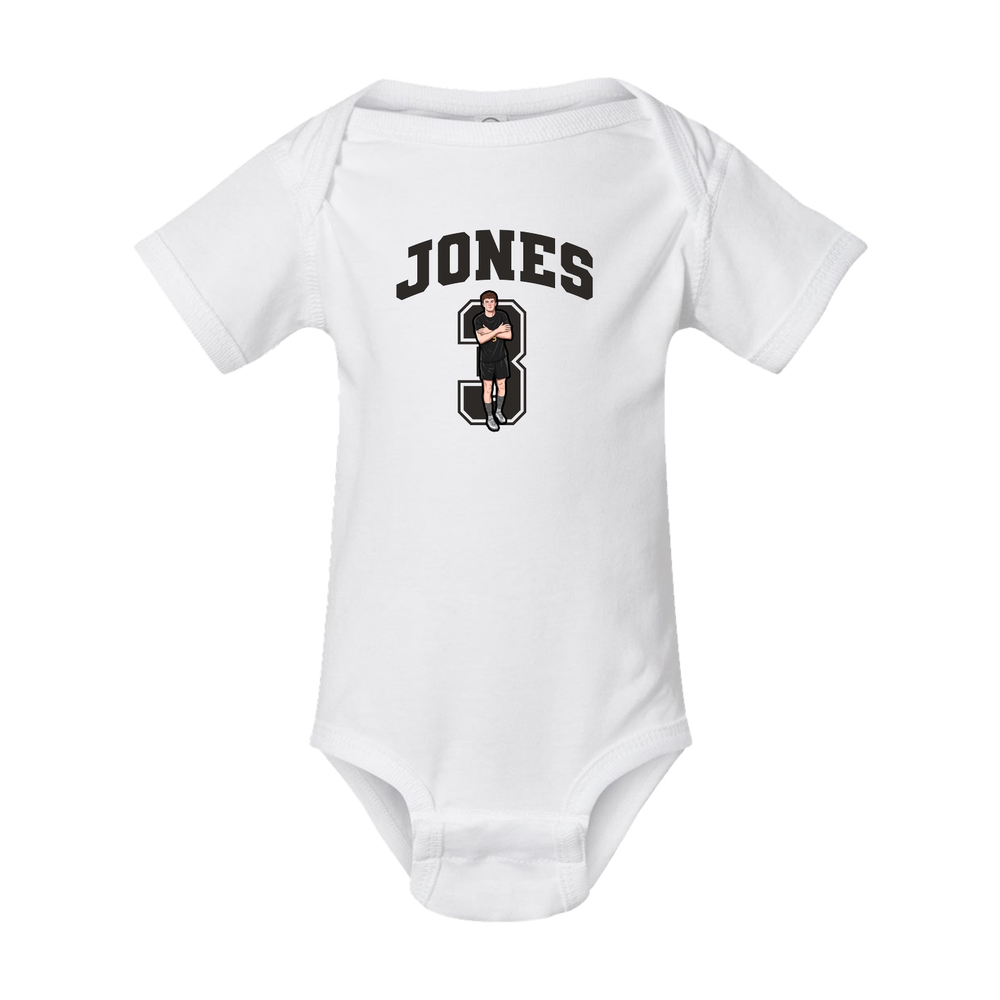 Baby Onesie — Number in White