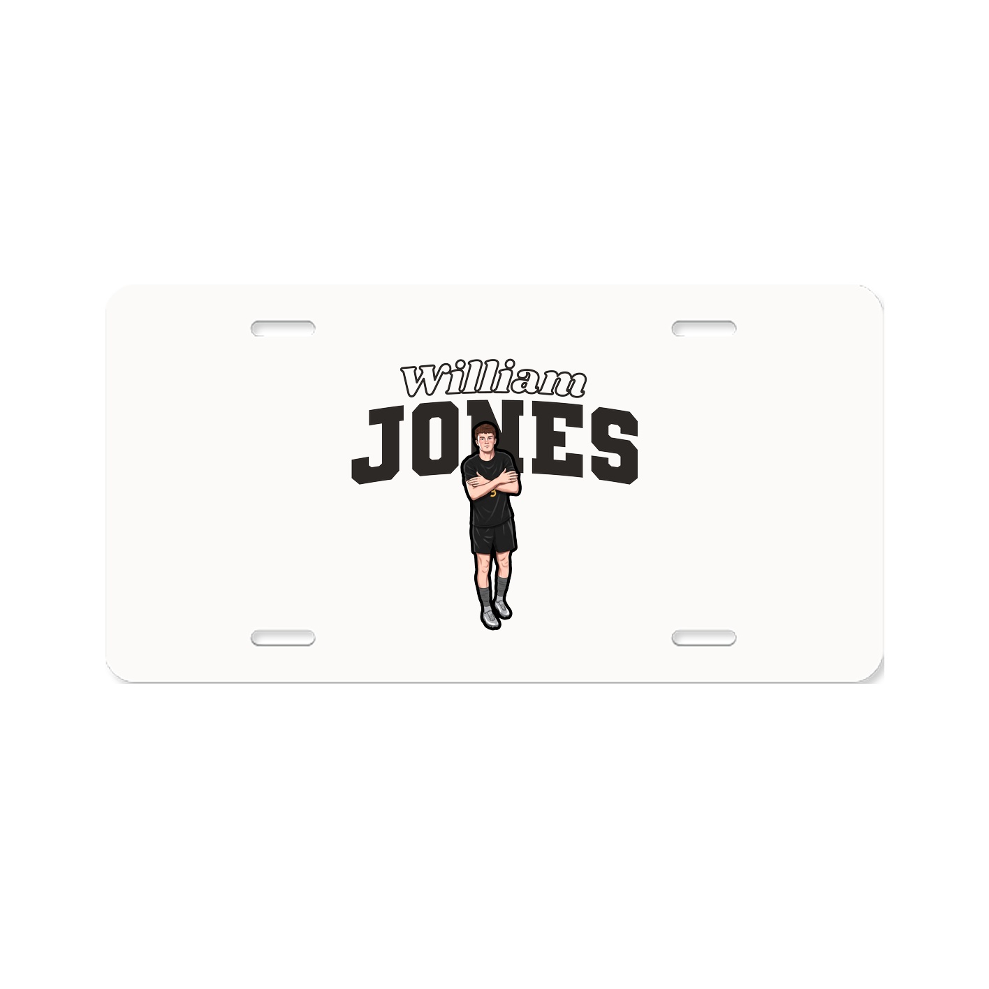 License Plate — Name Arch in Classic