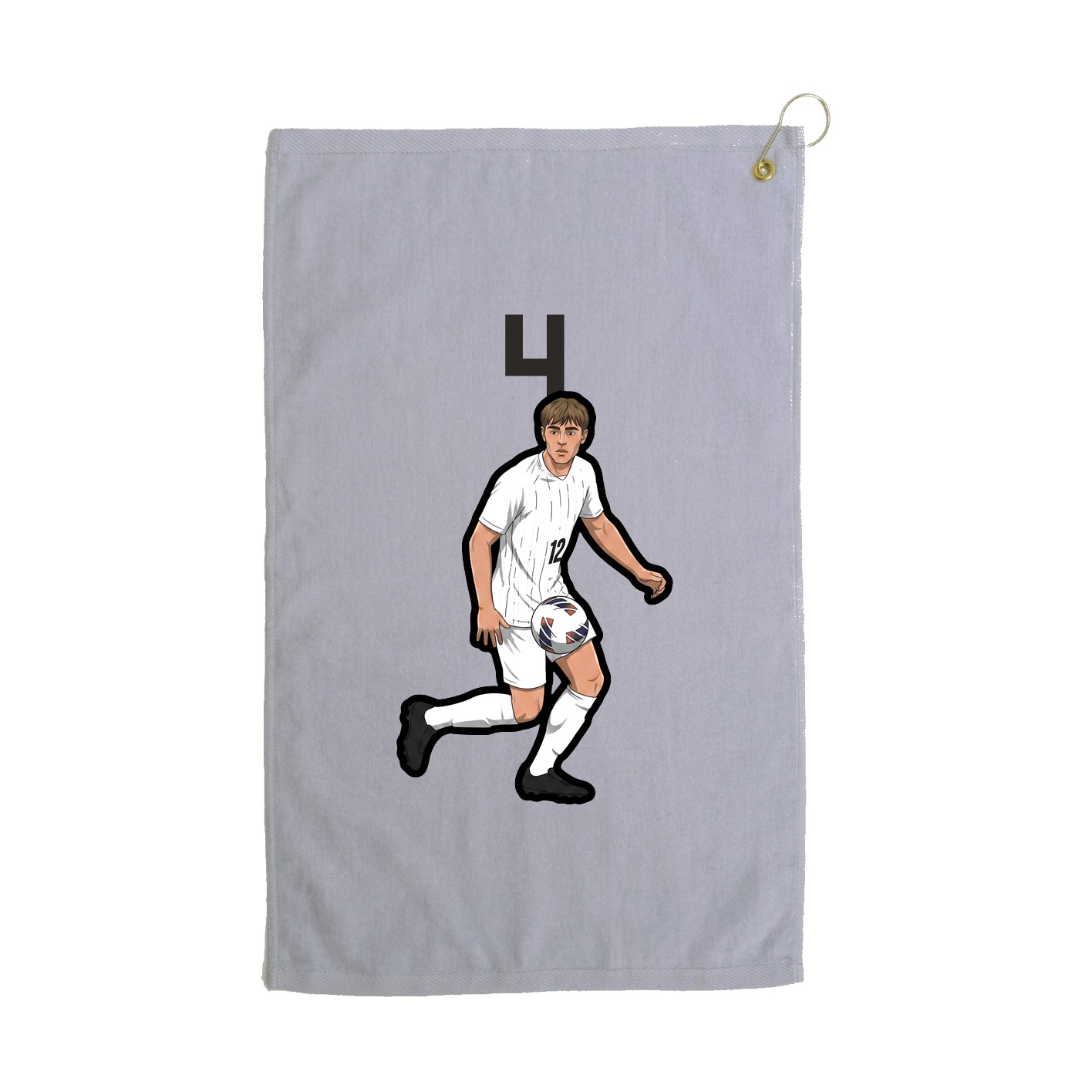 Golf Towel — Number Top in Grey