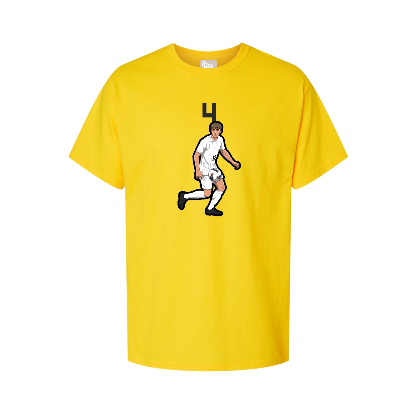 Youth Tee — Number Top in Gold