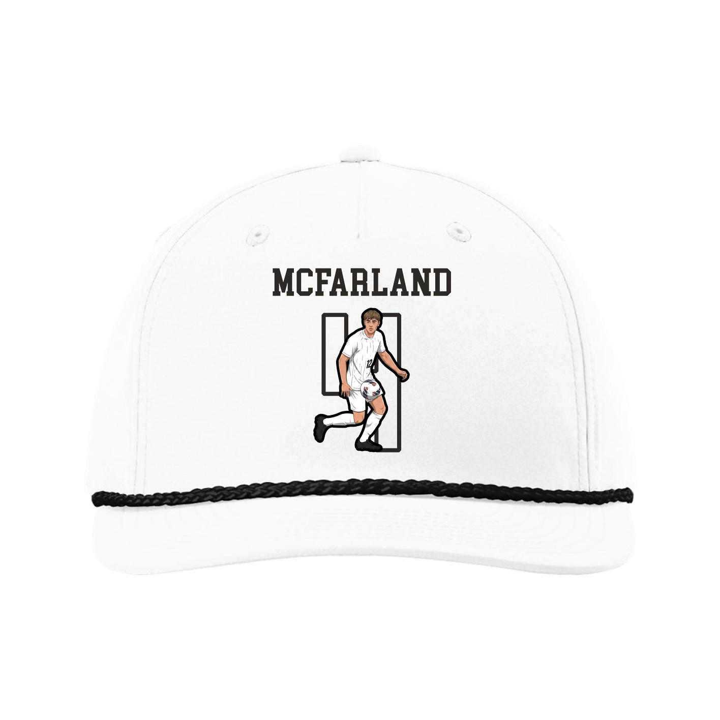 Five-Panel Classic Rope Cap — Shirsey in White