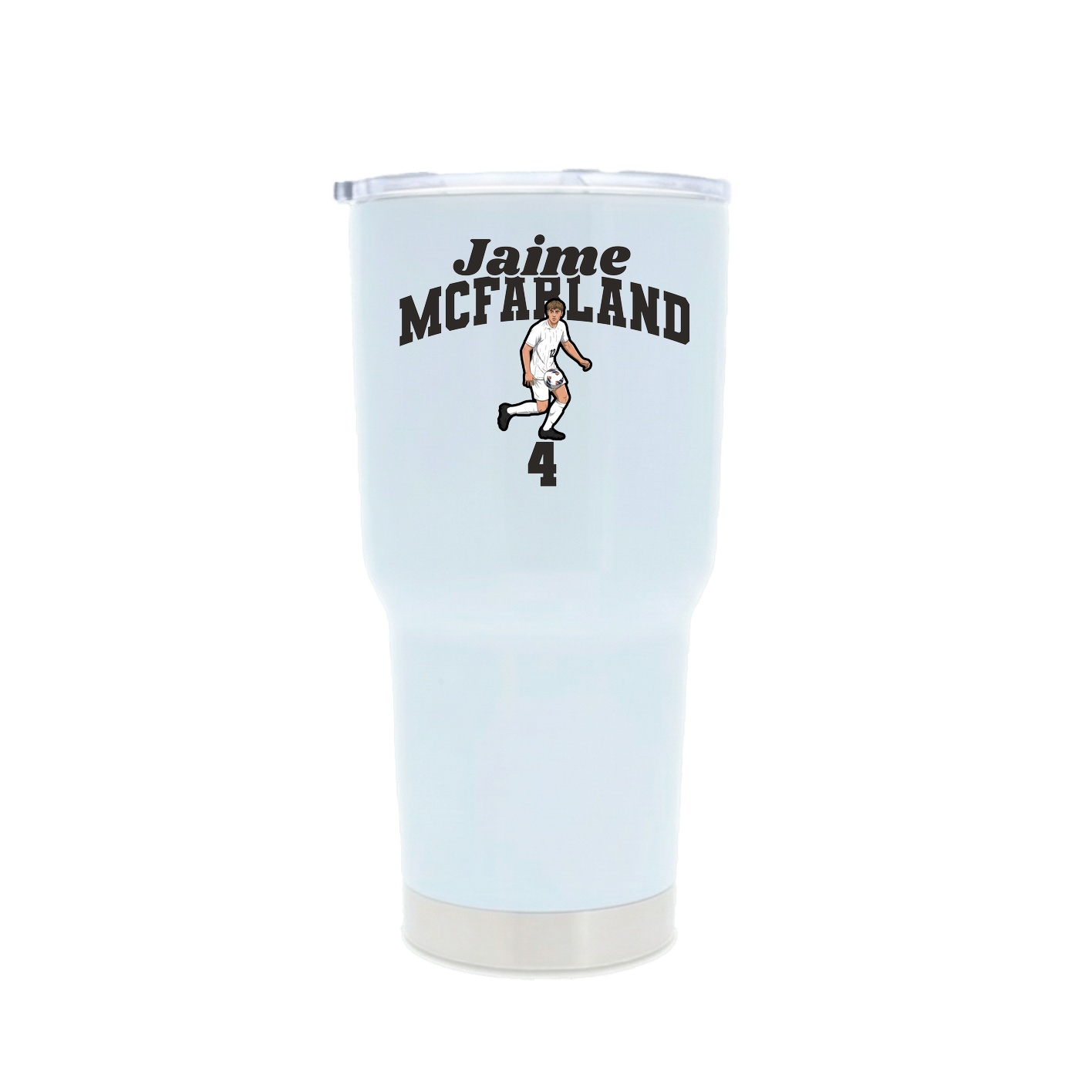 30oz Stainless Steel Tumbler — Signature Arch in White