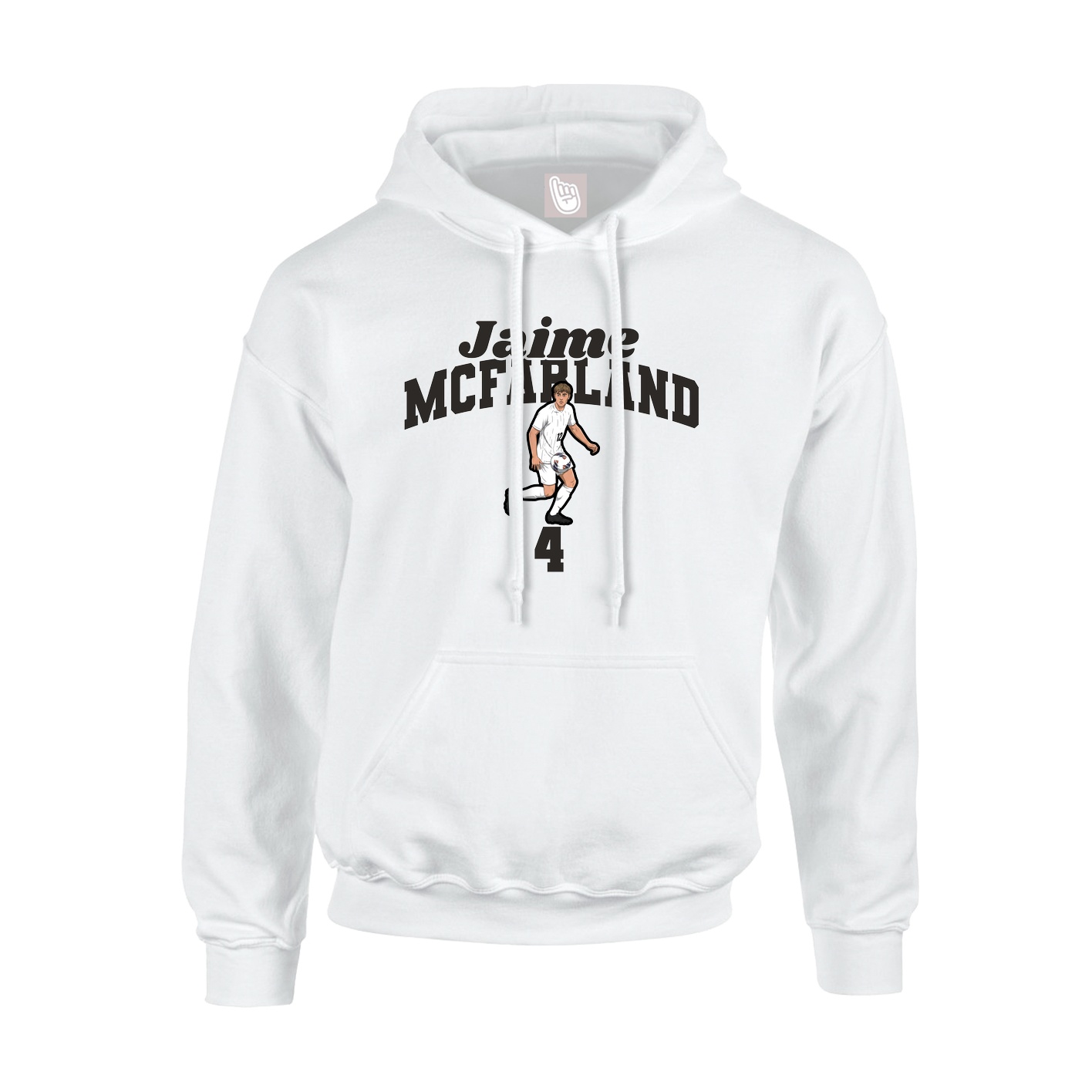 Hoodie — Signature Arch in White