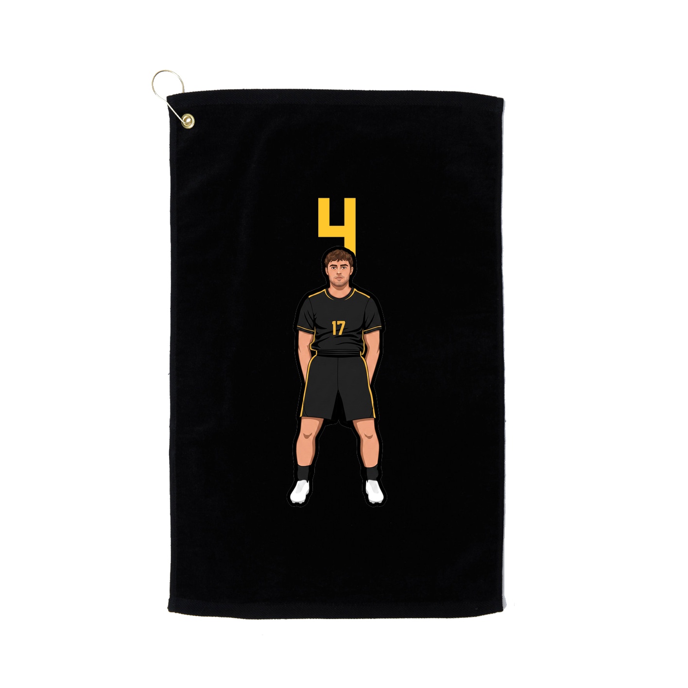 Golf Towel — Number Top in Black